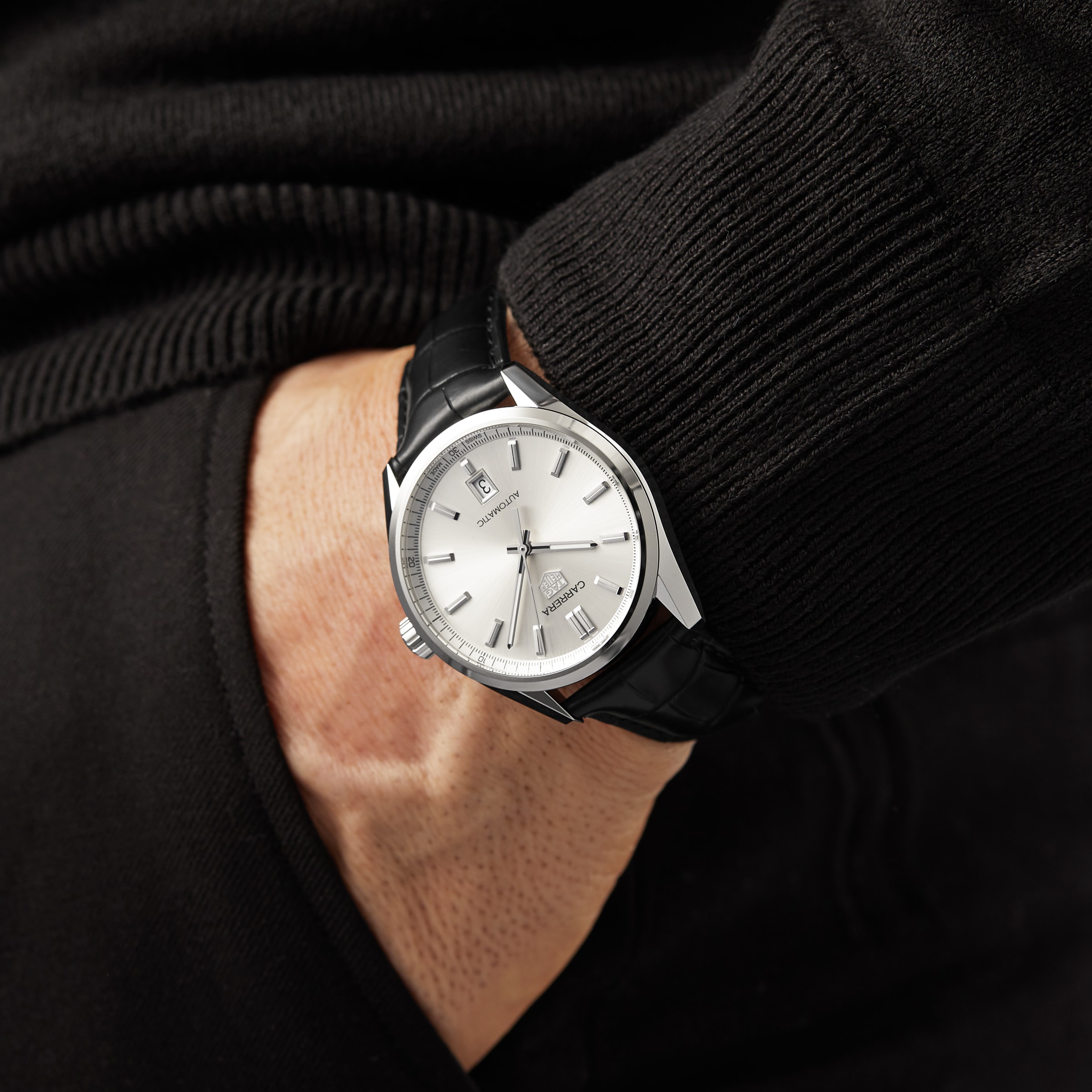 Replica TAG Heuer Carrera Three - Hand Automatic Mens 39mm details WBN2111.FC6505