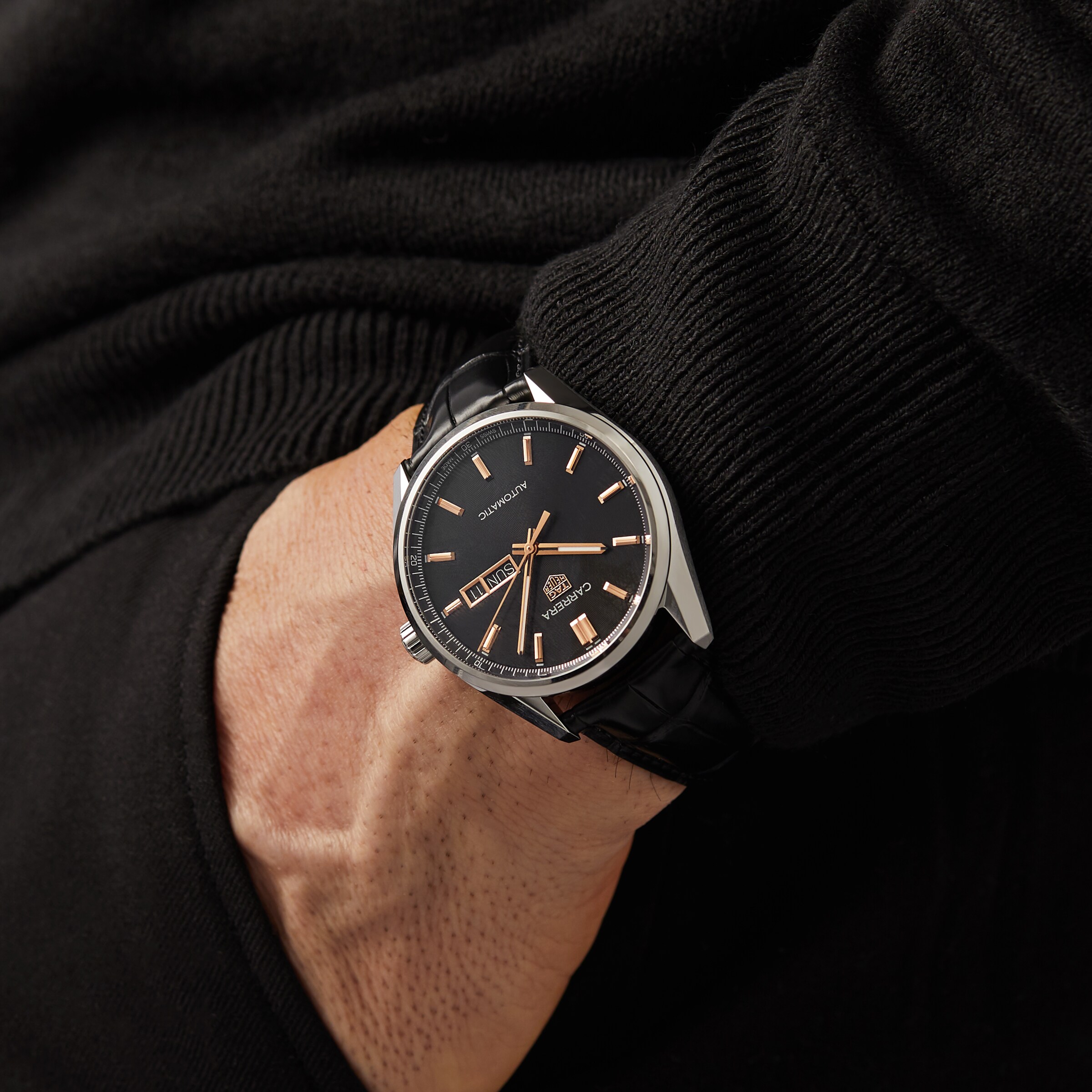 Replica TAG Heuer Carrera Three - Hand Automatic Mens 41mm details WBN2013.FC6503