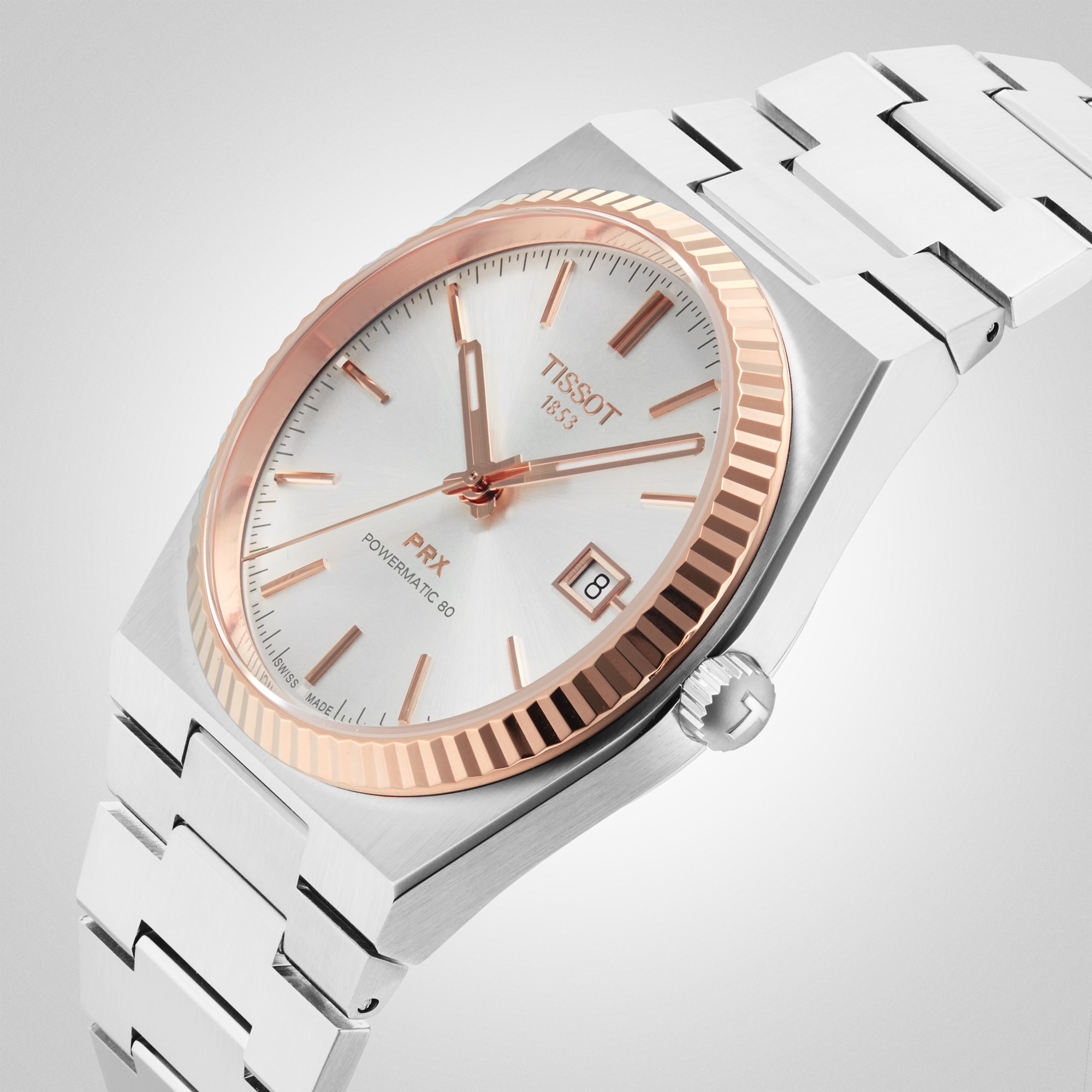 Replica Tissot PRX Powermatic 80 Steel and 18K Gold Bezel 40mm T9314074103100 6 Replica Tissot PRX Powermatic 80 Steel and 18K Gold Bezel 40mm T9314074103100