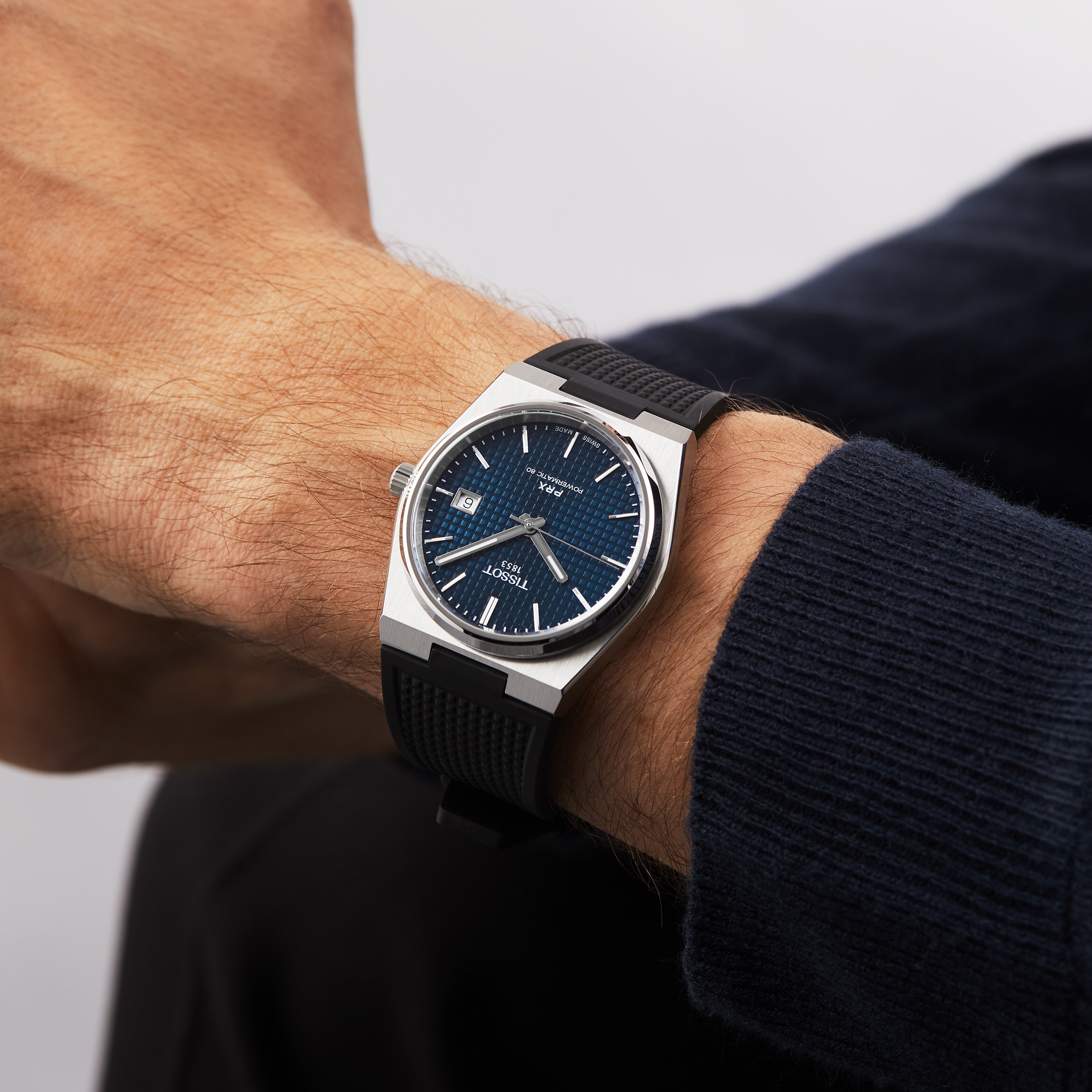 Replica Tissot Powermatic 80 40mm Mens details Blue T1374071704100