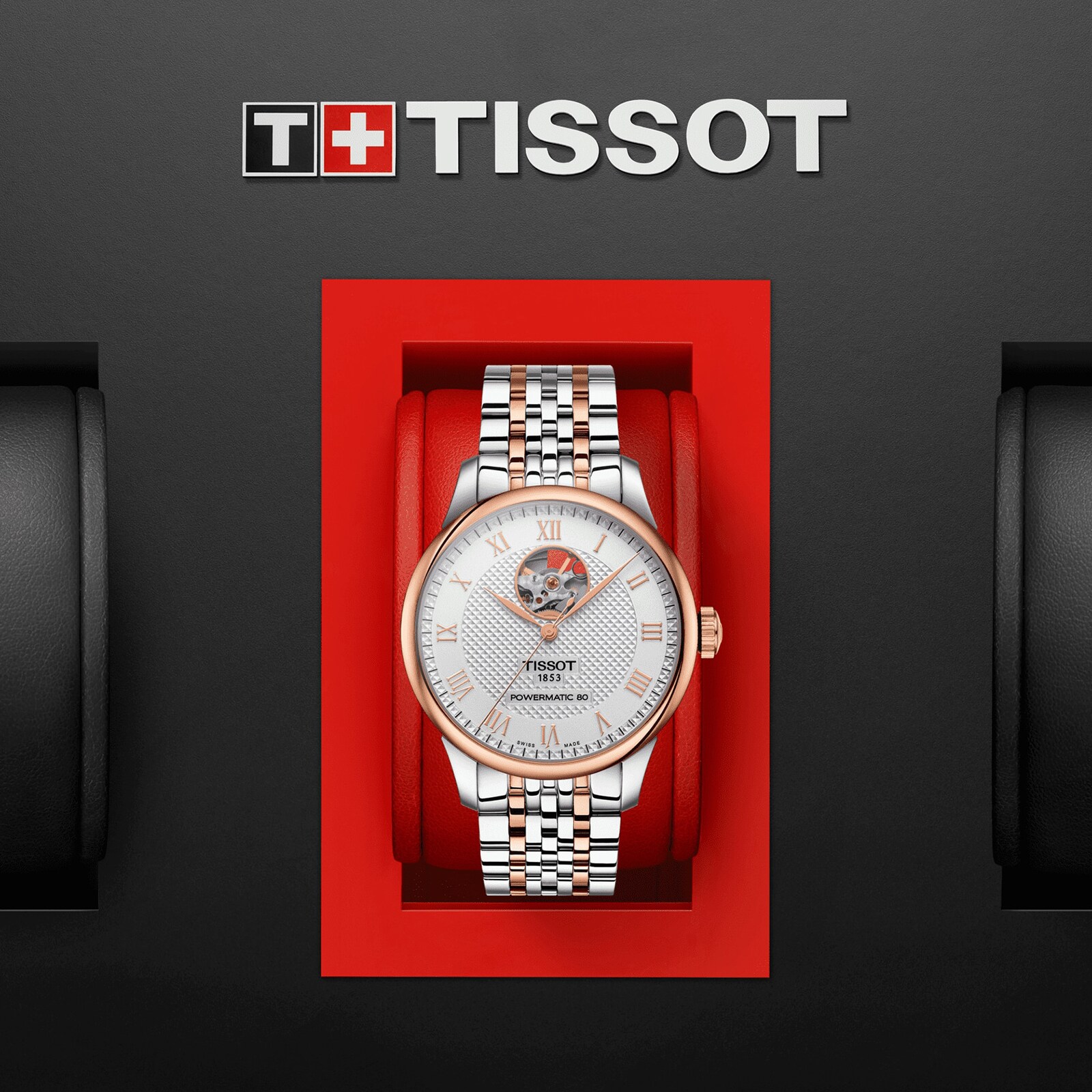Replica Tissot T-Classic Le Locle Powermatic 80 Open Heart 39mm Mens details T0064072203302 6 Replica Tissot T-Classic Le Locle Powermatic 80 Open Heart 39mm Mens details T0064072203302