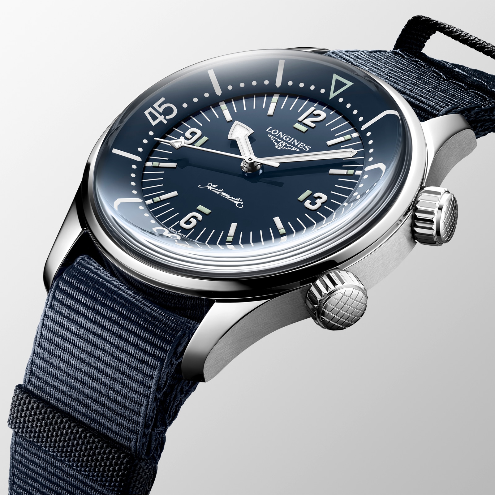 Replica Longines Legend Diver 39mm Mens details Blue Fabric L37644902 6 Replica Longines Legend Diver 39mm Mens details Blue Fabric L37644902