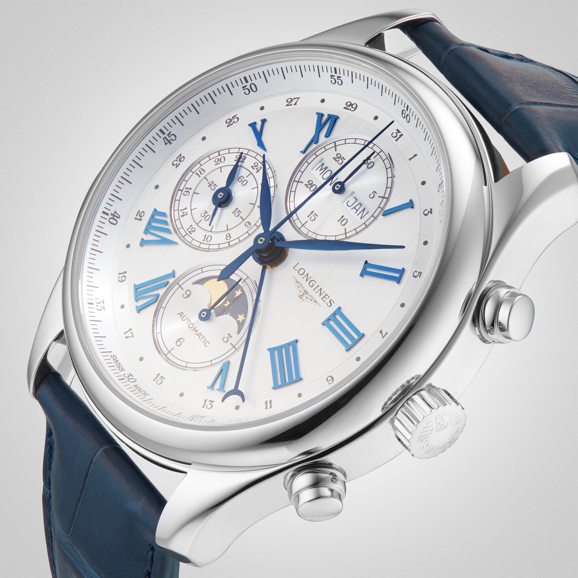 Replica Longines Master Collection 42mm Mens details Silver L27734712