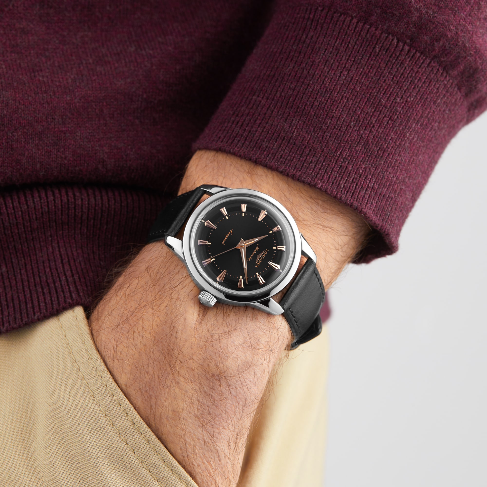 Replica Longines Conquest Heritage 38mm Mens details Black L16494522 6 Replica Longines Conquest Heritage 38mm Mens details Black L16494522