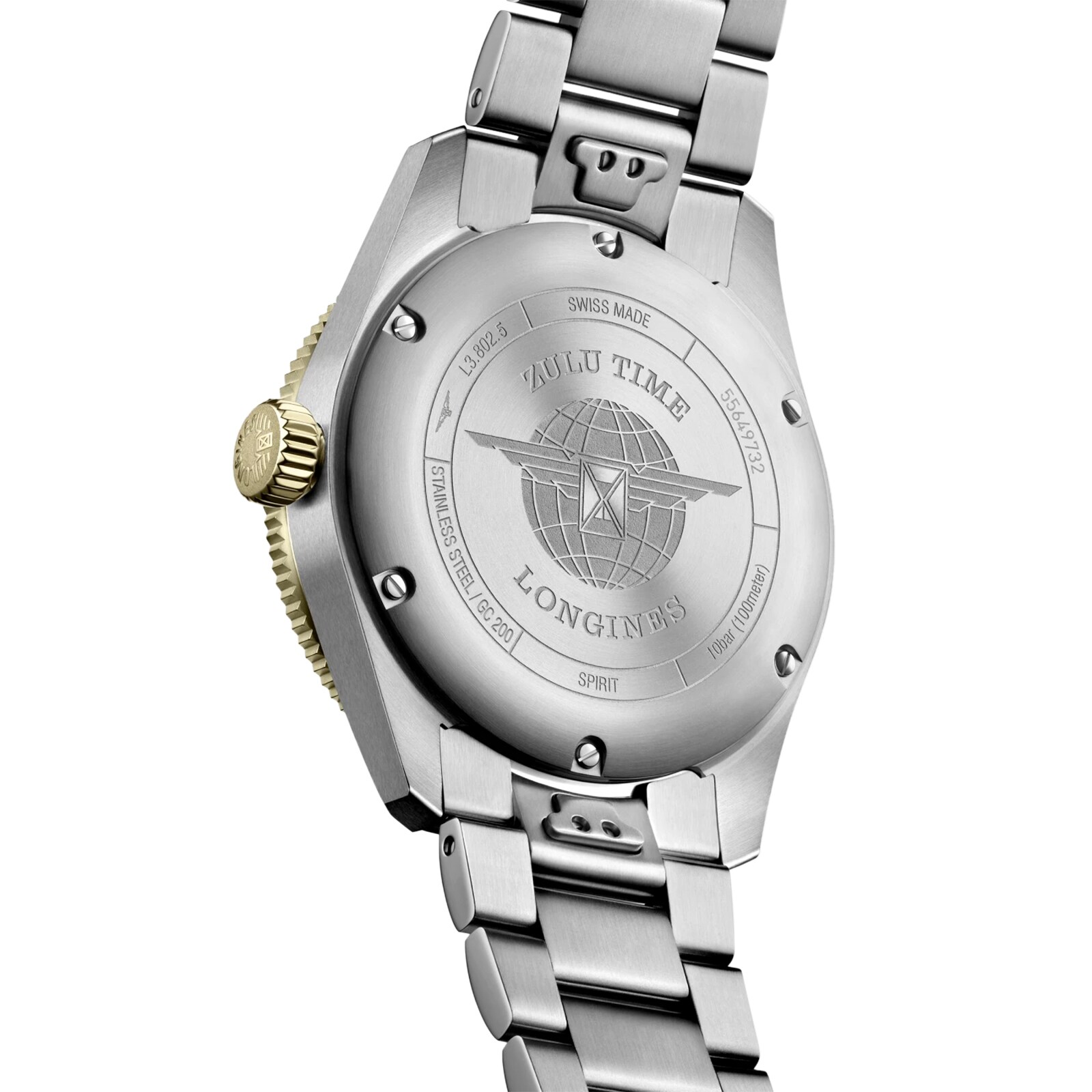 Replica Longines Spirit Zulu Time 39mm Mens details Black Stainless Steel L38025536 6 Replica Longines Spirit Zulu Time 39mm Mens details Black Stainless Steel L38025536