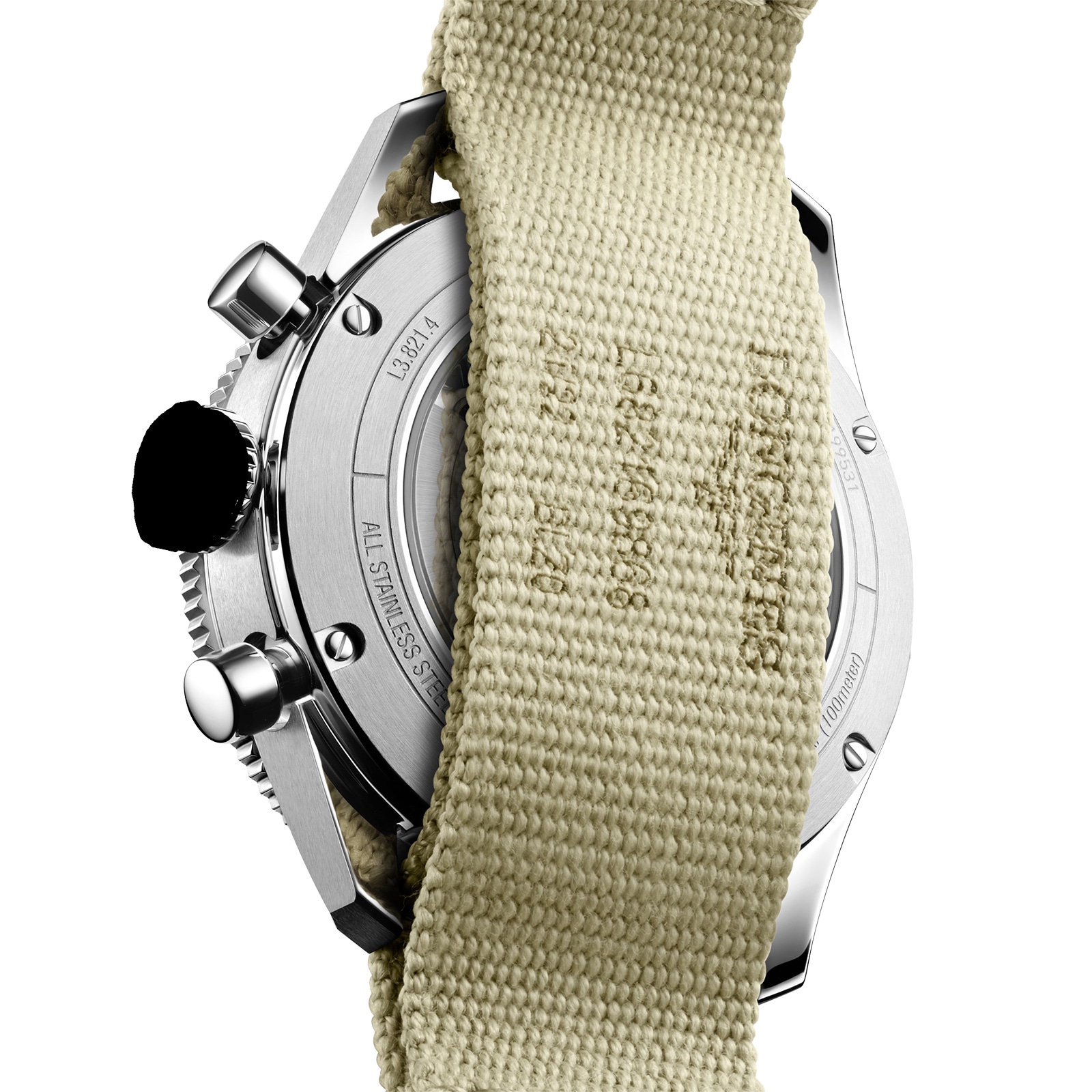 Replica Longines Spirit Flyback 42mm Steel Beige NATO Strap Black Sunray Dial L38214539 6 Replica Longines Spirit Flyback 42mm Steel Beige NATO Strap Black Sunray Dial L38214539