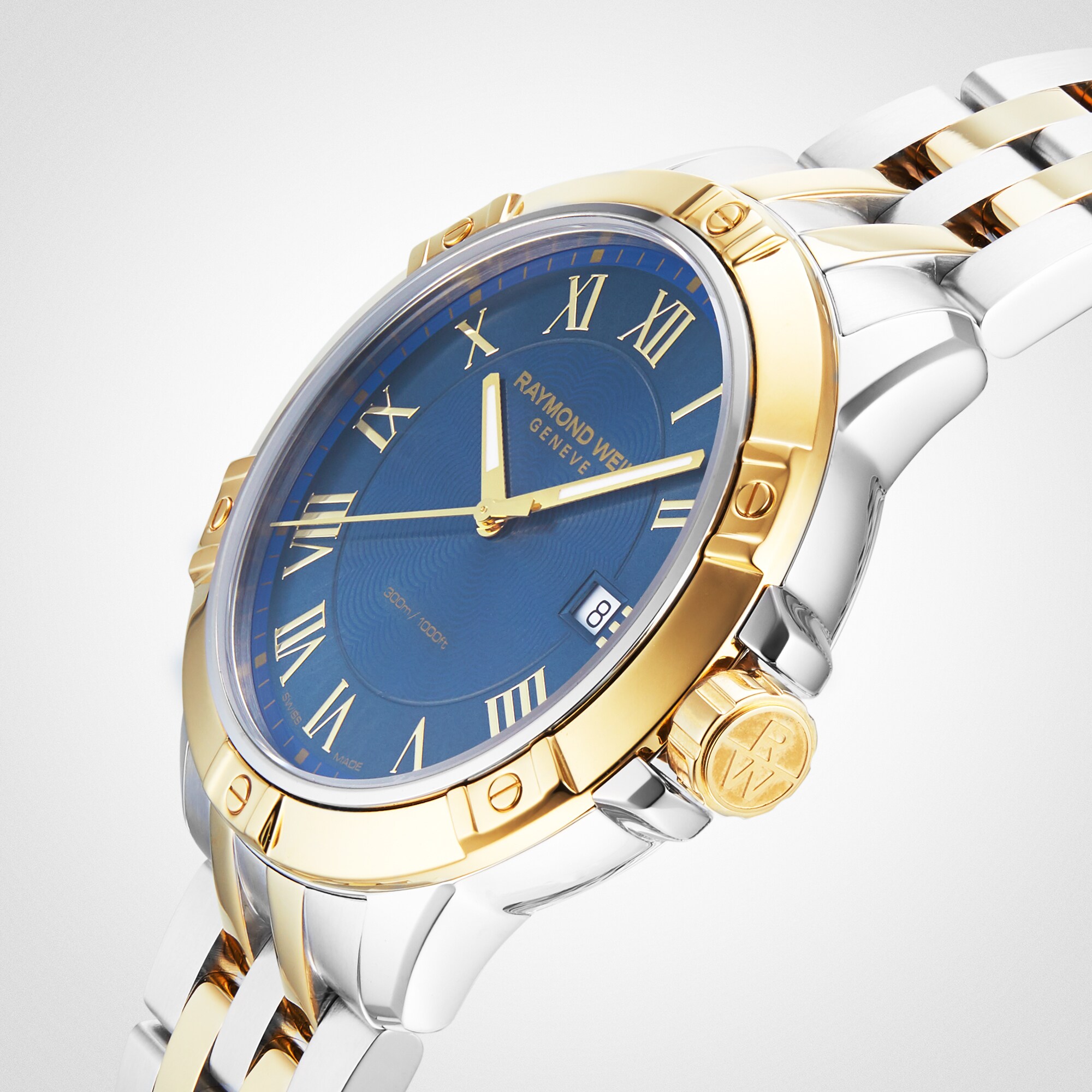 Replica Raymond Weil Tango Mens Classic Two-Tone Gold Steel details 41mm 8160-STP-00508