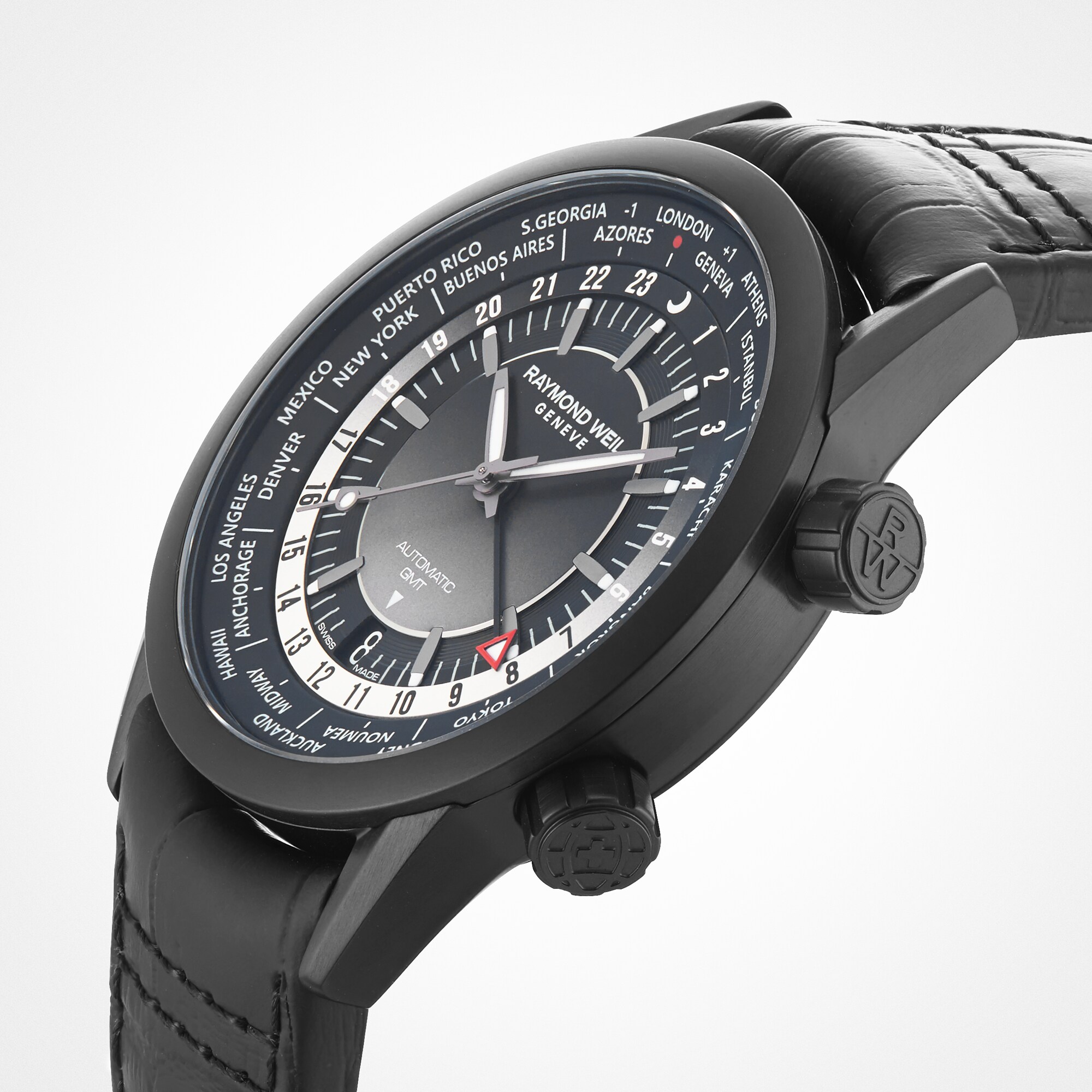 Replica Raymond Weil Freelancer 40.5mm Mens details Black 2765-BKC-20001