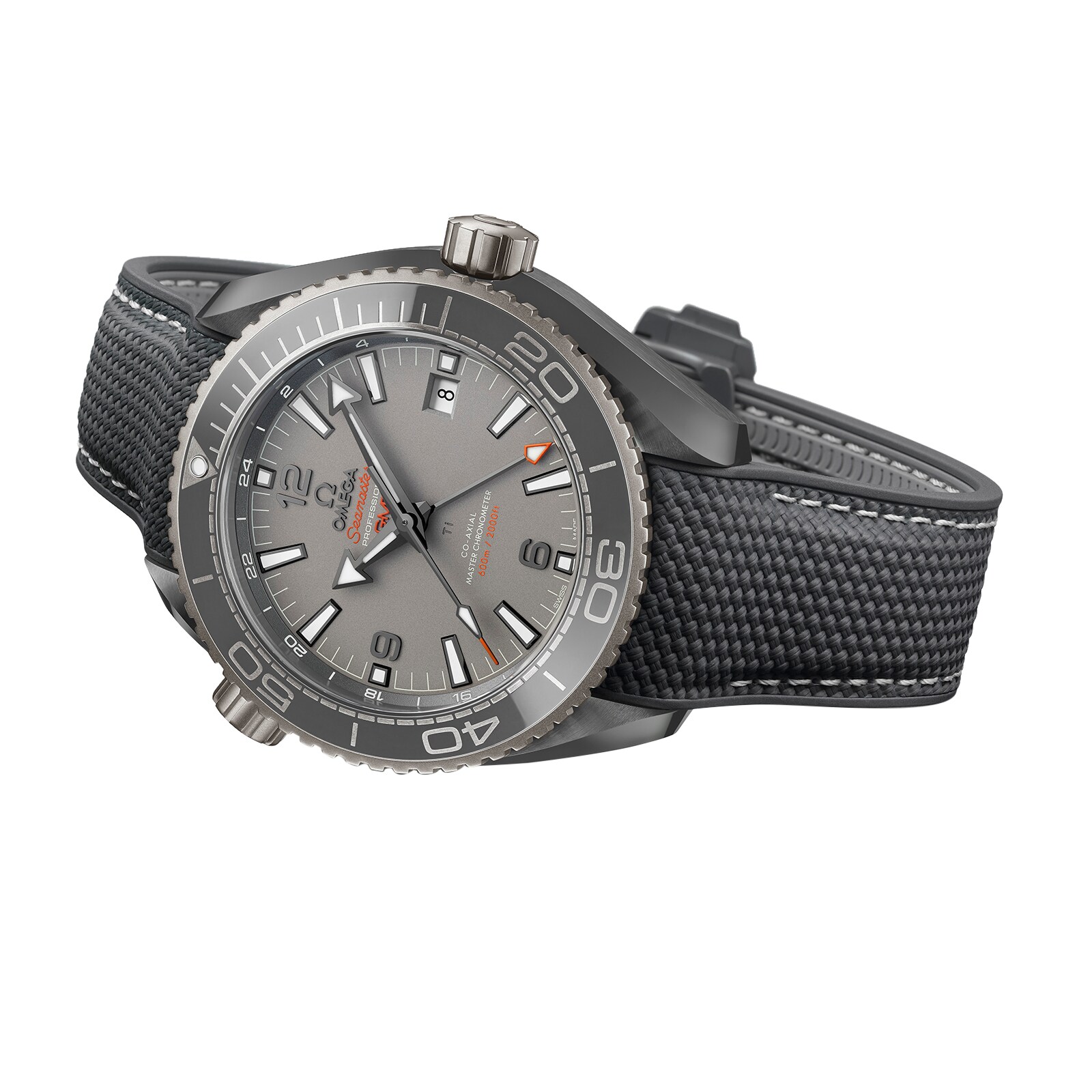 Replica Omega Seamaster Planet Ocean 600M Co-Axial Master Chronometer GMT 45.5mm Mens details Grey O21592462299002