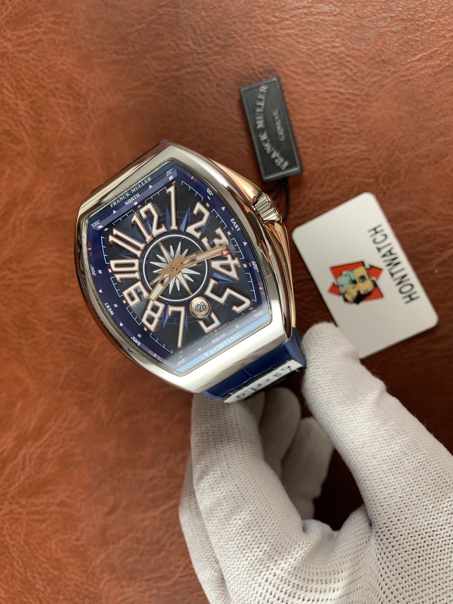 Replica Franck Muller Mens Vanguard Yachting V45-SC-DT-YACHT-AC-BL