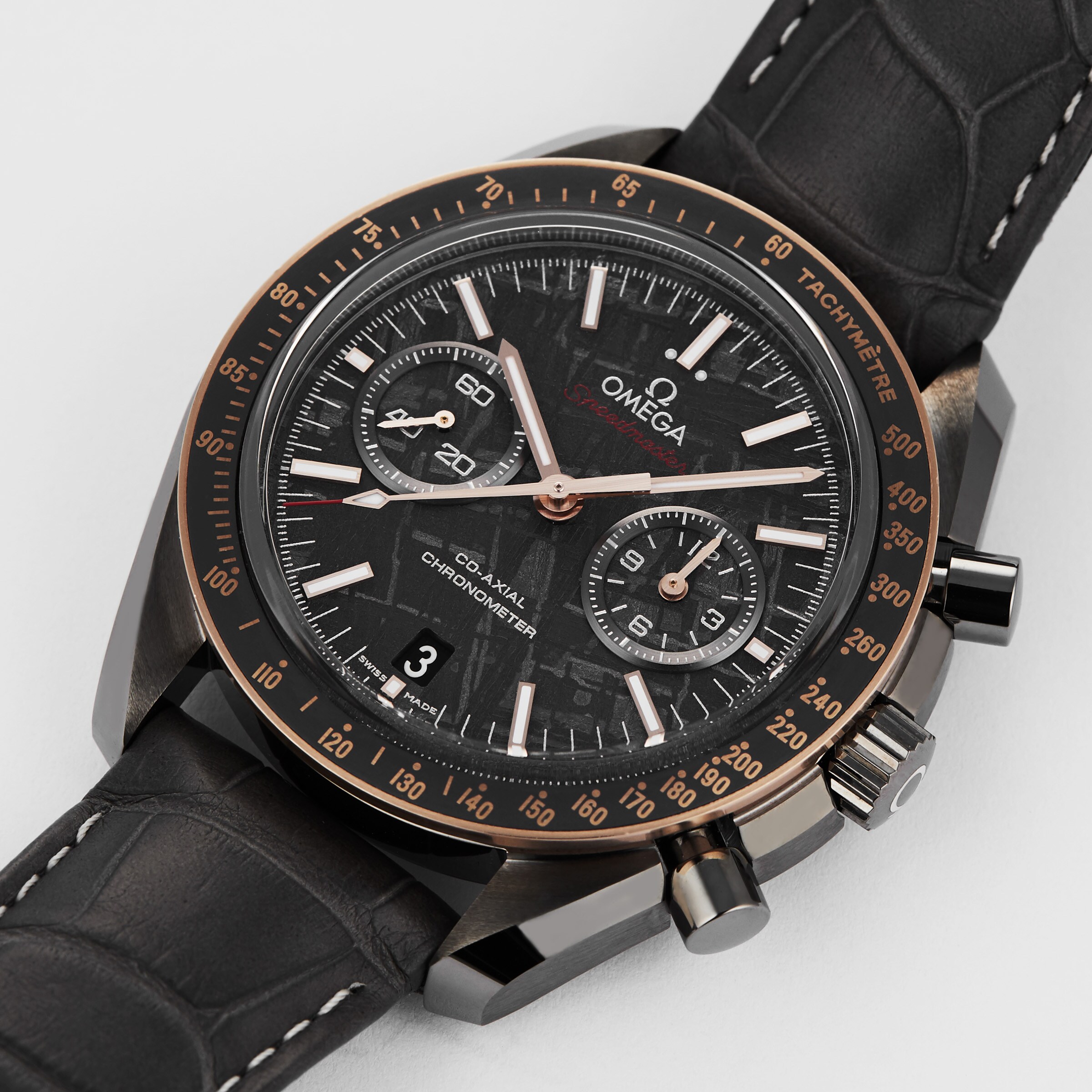 Replica Omega Speedmaster 'Grey Side of the Moon Meteorite' Mens details O31163445199001