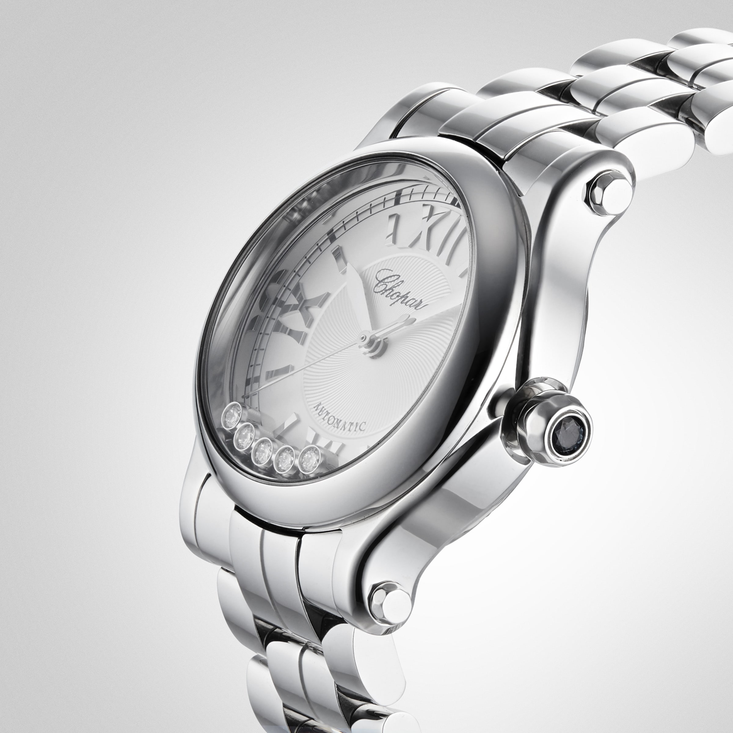 Replica Chopard Happy Sport Automatic Ladies details 278573-3012