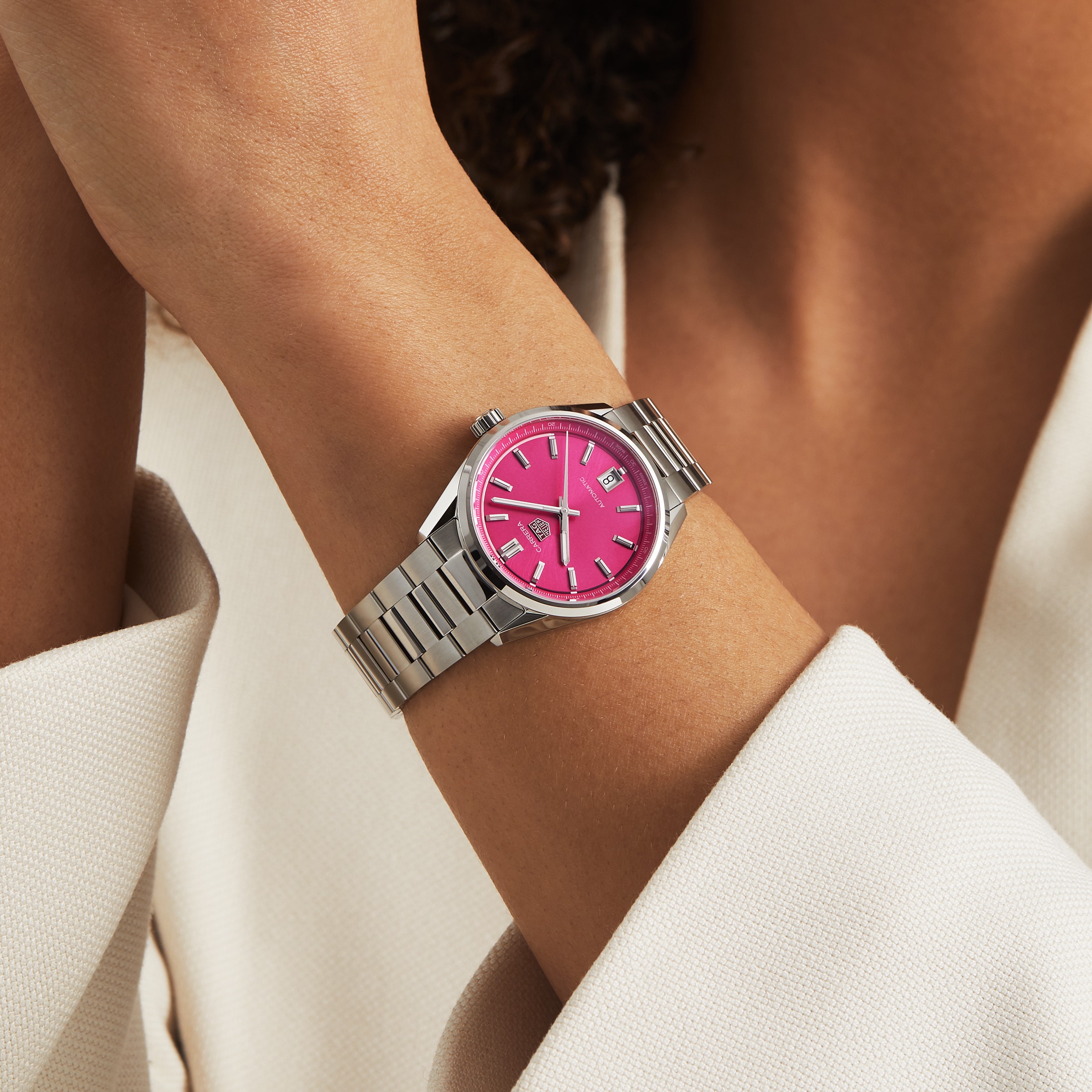 Replica TAG Heuer Carrera Date 36mm Ladies details Pink WBN2313.BA0001 7 Replica TAG Heuer Carrera Date 36mm Ladies details Pink WBN2313.BA0001