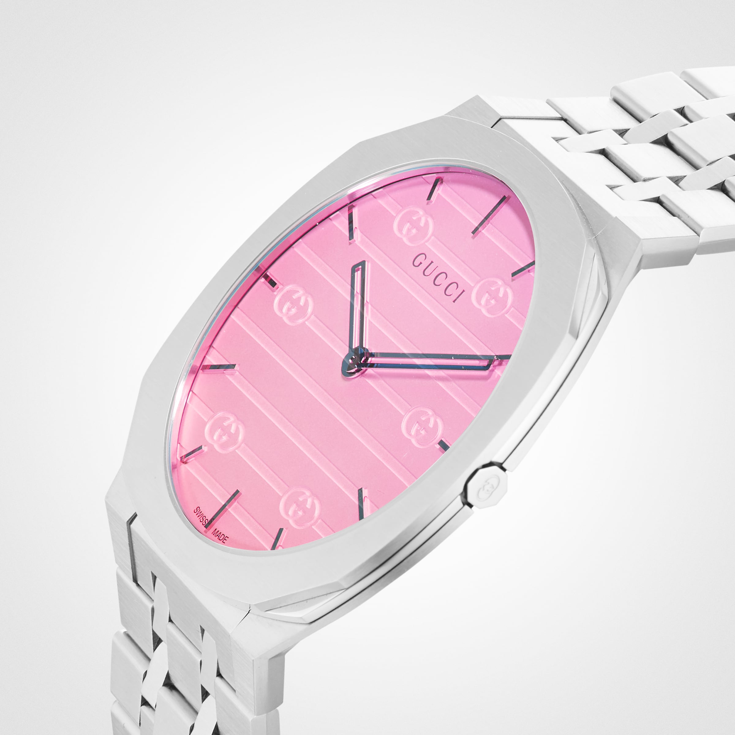 Replica Gucci 25H details 38mm in Steel YA163410