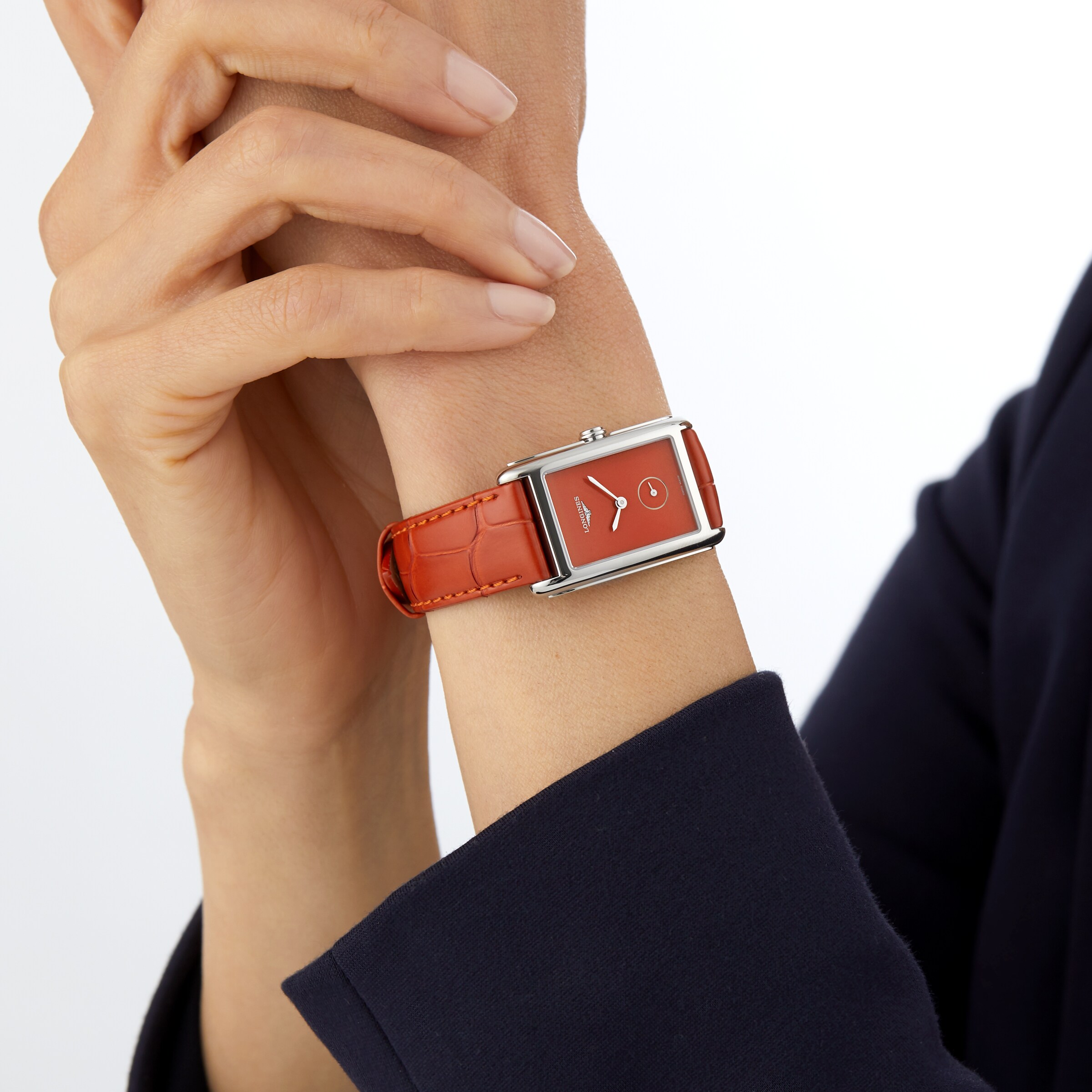 Replica Longines DolceVita 37mm Ladies details Orange L55124922