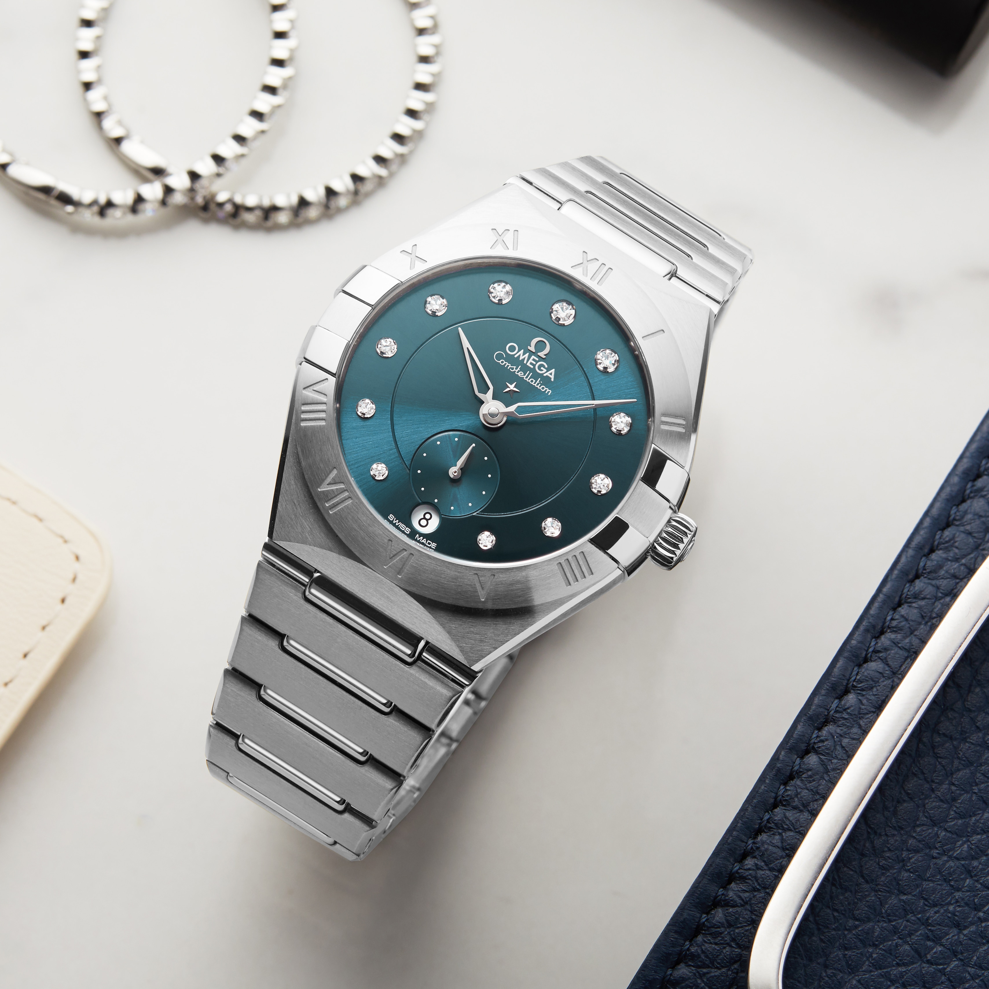Replica Omega Constellation Co-Axial Master Chronometer Small Seconds 34mm Ladies details O13110342053001