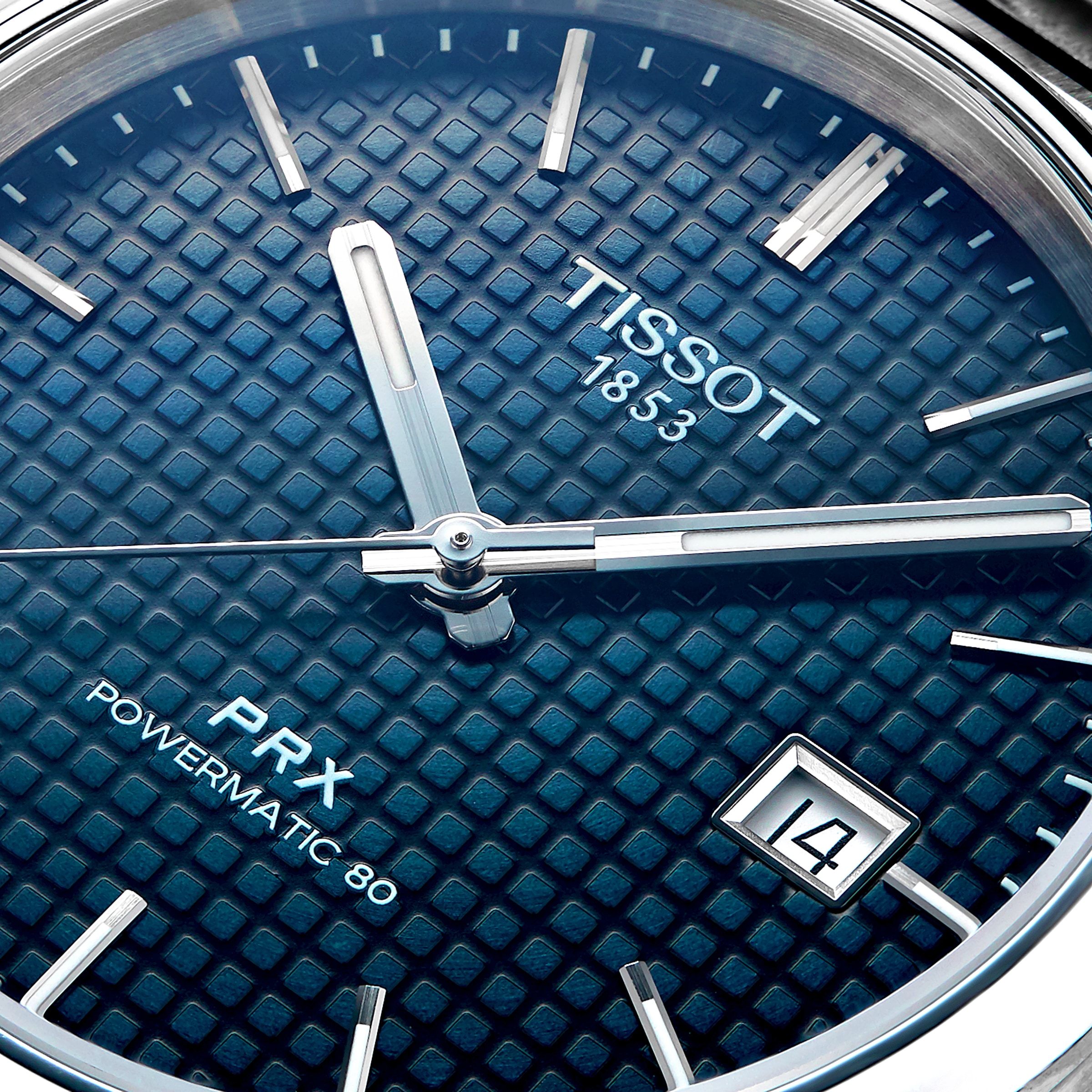 Replica Tissot T-Classic PRX Powermatic 80 40mm Mens details Blue T1374071104100 7 Replica Tissot T-Classic PRX Powermatic 80 40mm Mens details Blue T1374071104100