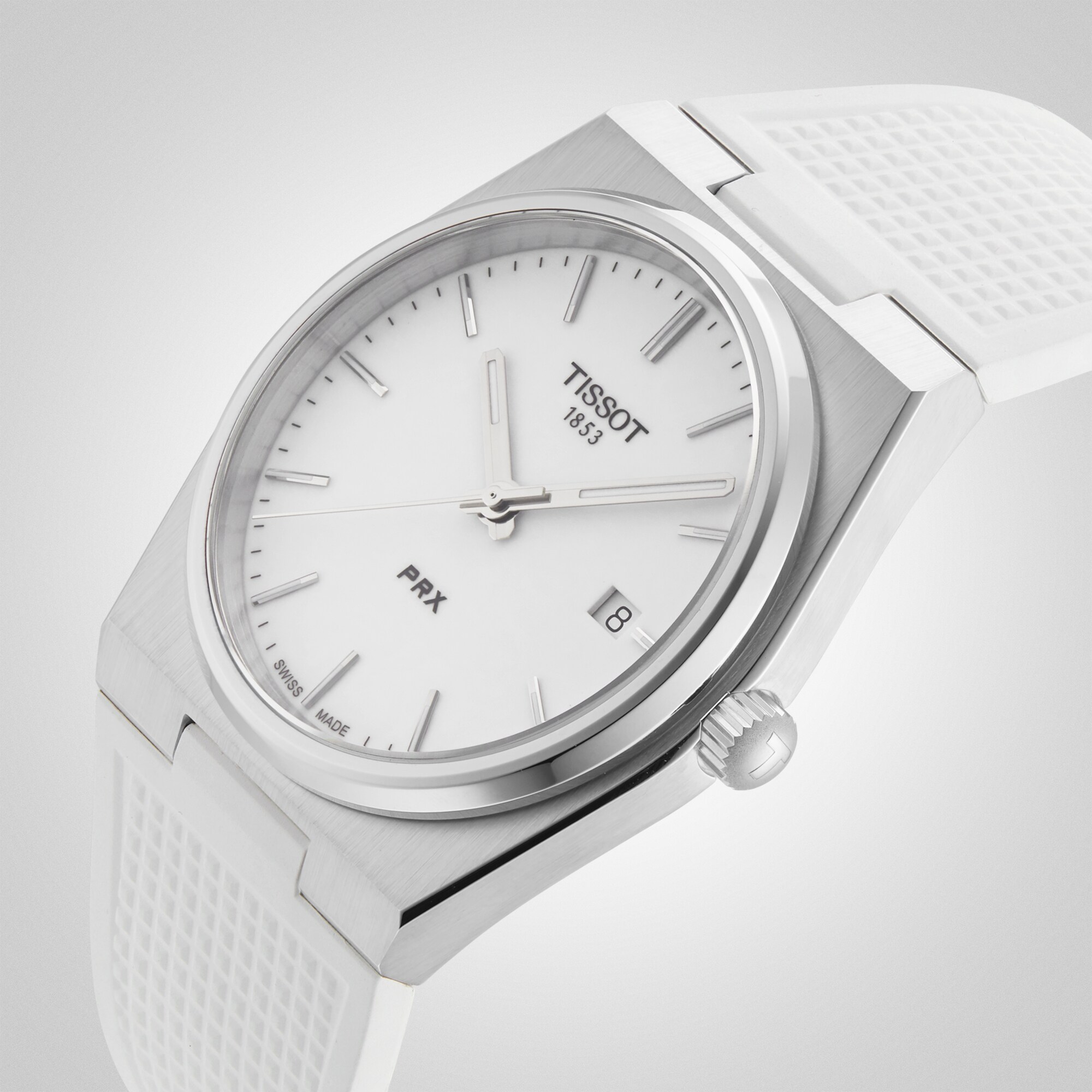Replica Tissot PRX Quartz 40mm Mens details White T1374101701100