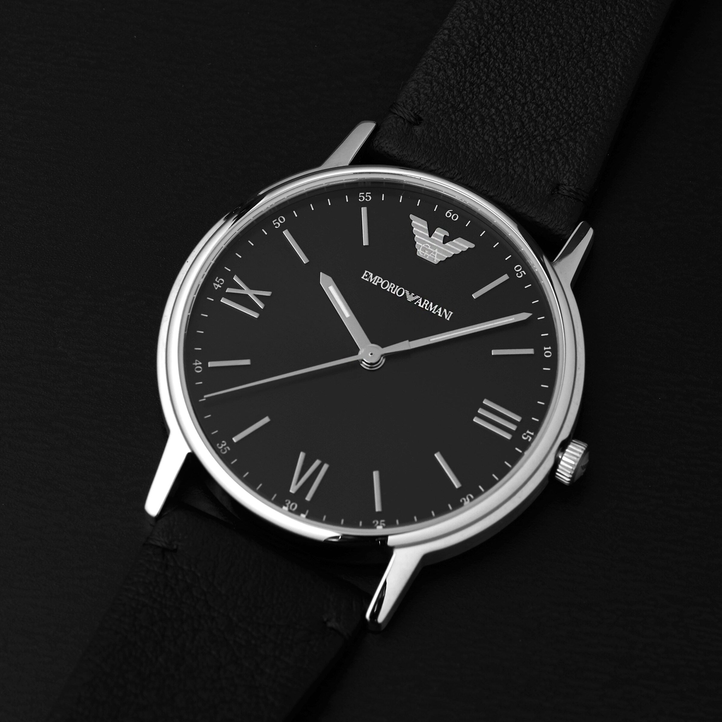 Replica Emporio Armani Black Leather Gents details AR11013 7 Replica Emporio Armani Black Leather Gents details AR11013