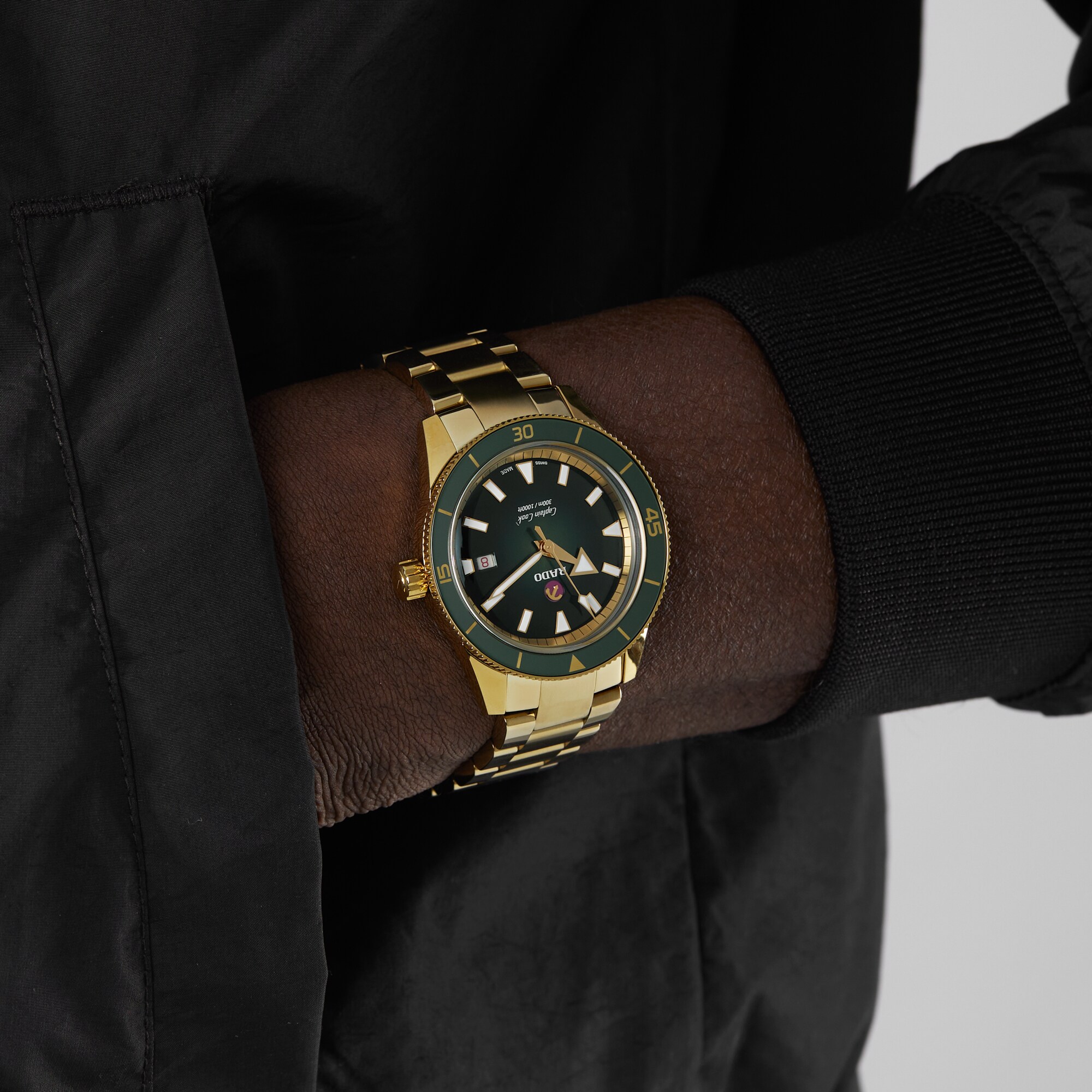 Replica Rado Captain Cook Automatic 42mm Mens details Green R32136323