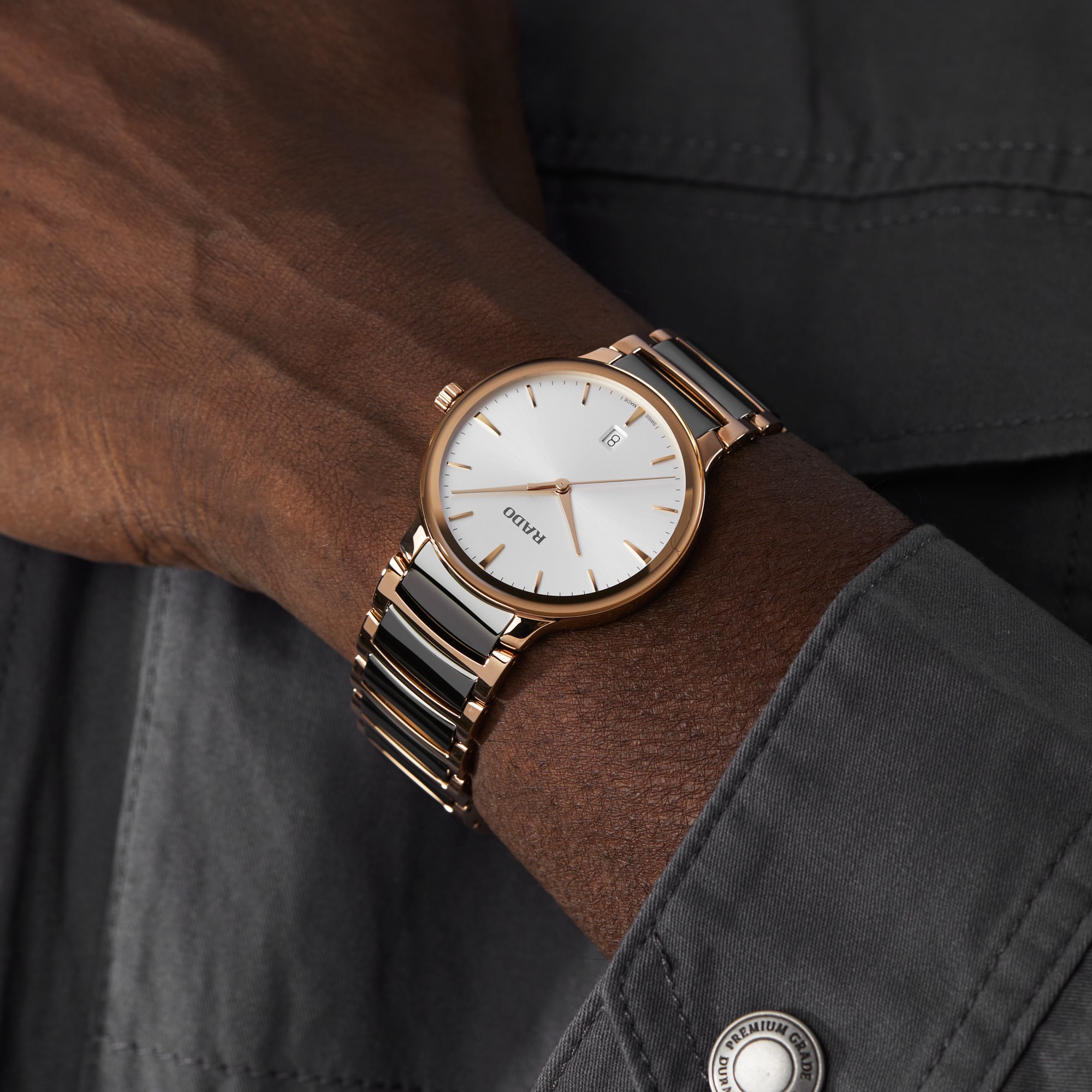 Replica Rado Centrix 39mm Mens details Black R30023012 7 Replica Rado Centrix 39mm Mens details Black R30023012
