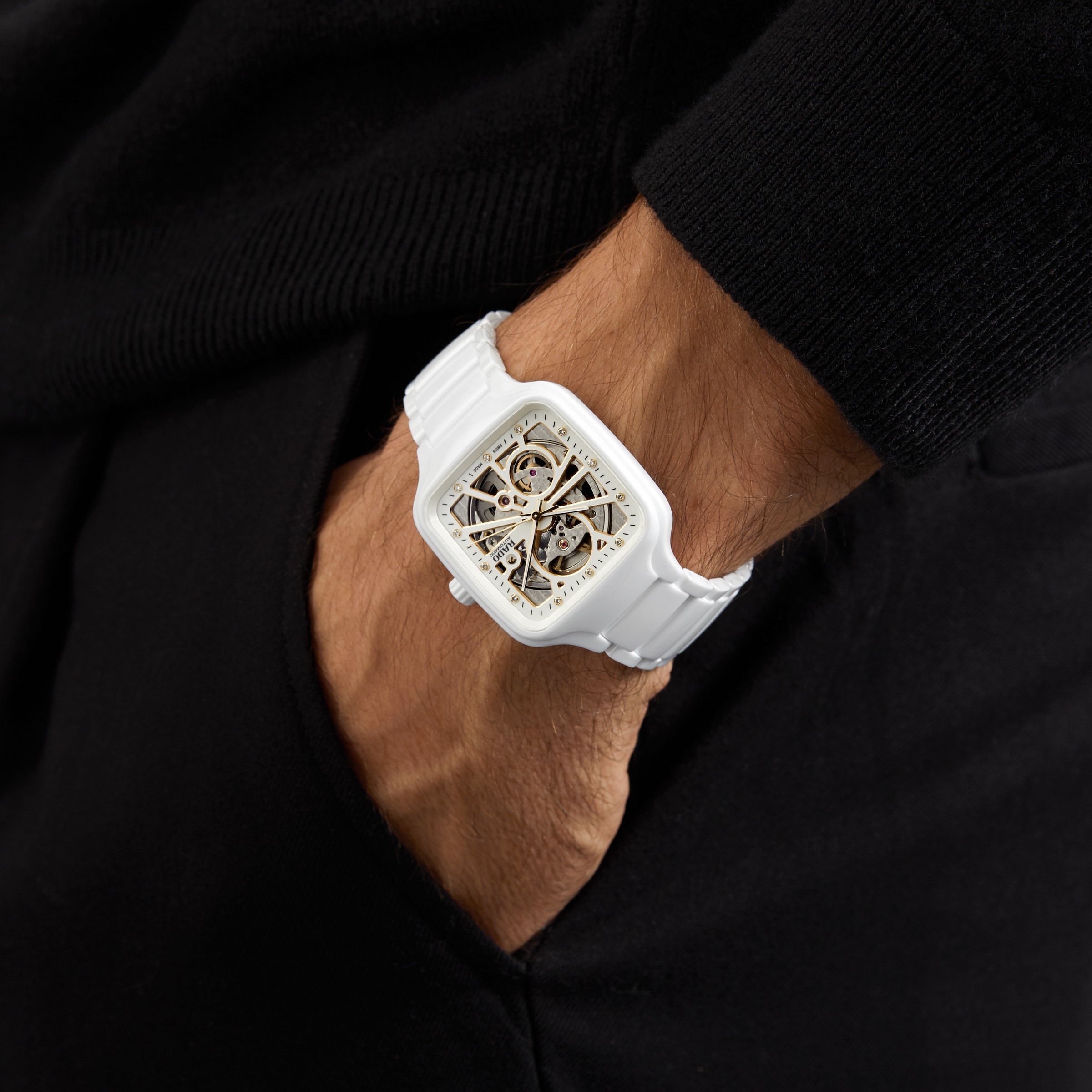 Replica Rado True Square Automatic Open Heart R27073702