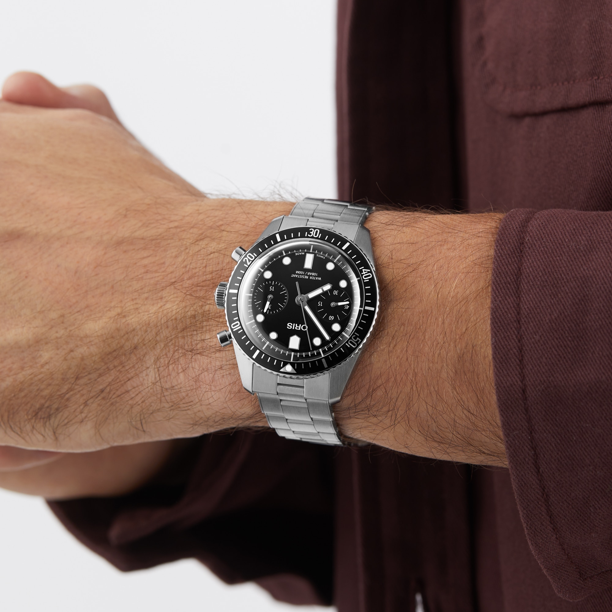 Replica Oris Divers Sixty Five Chronograph 40mm Mens details Black Stainless Steel 01 771 7791 4054-07 8 20 18 7 Replica Oris Divers Sixty Five Chronograph 40mm Mens details Black Stainless Steel 01 771 7791 4054-07 8 20 18