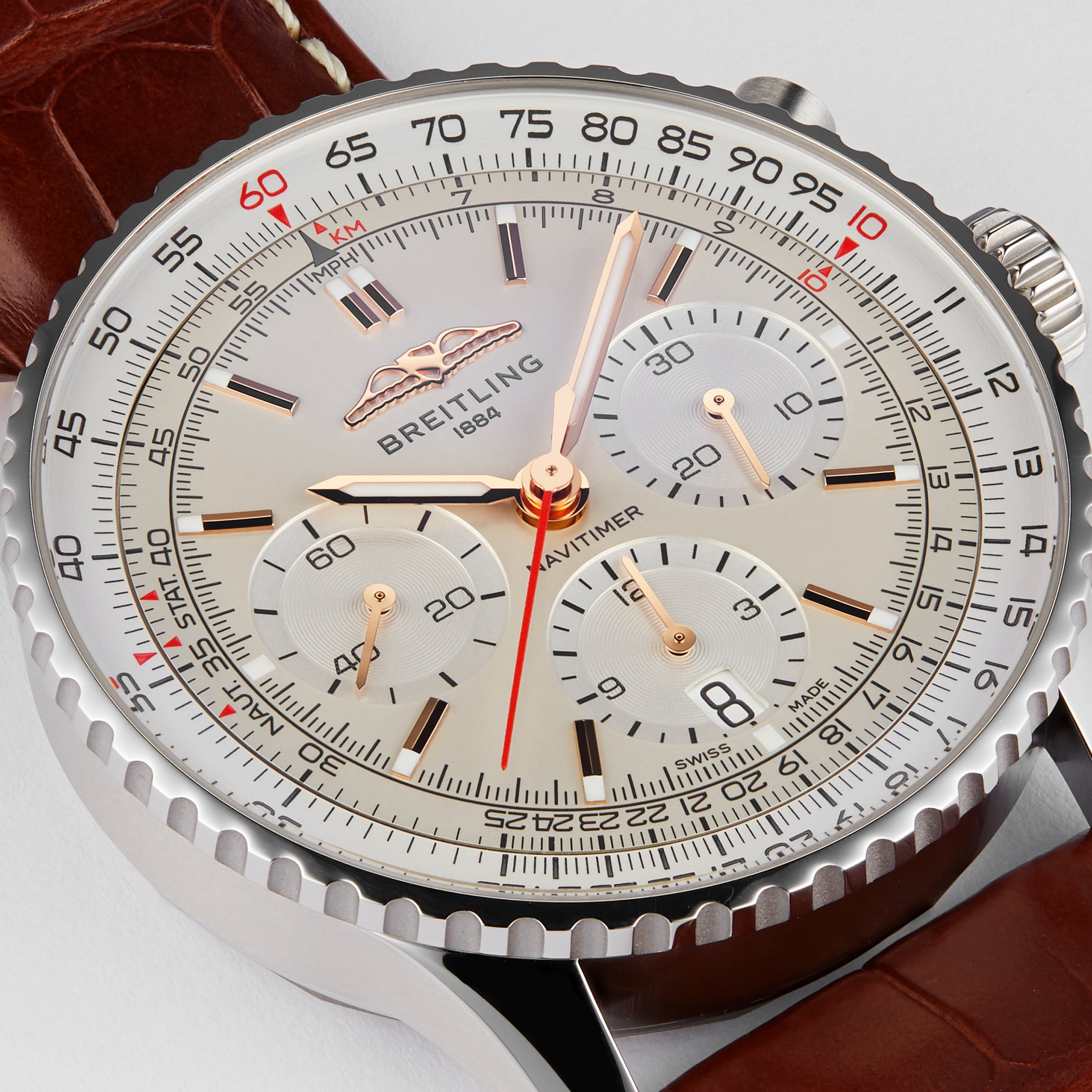 Replica Breitling Navitimer B01 Chronograph 41 Stainless Steel details AB0139211G1P1