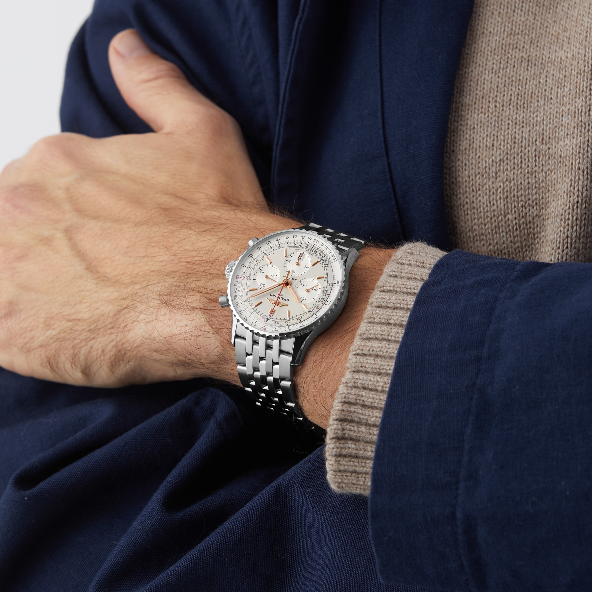 Replica Breitling Navitimer B01 Chronograph 41 Stainless Steel details AB0139211G1A1