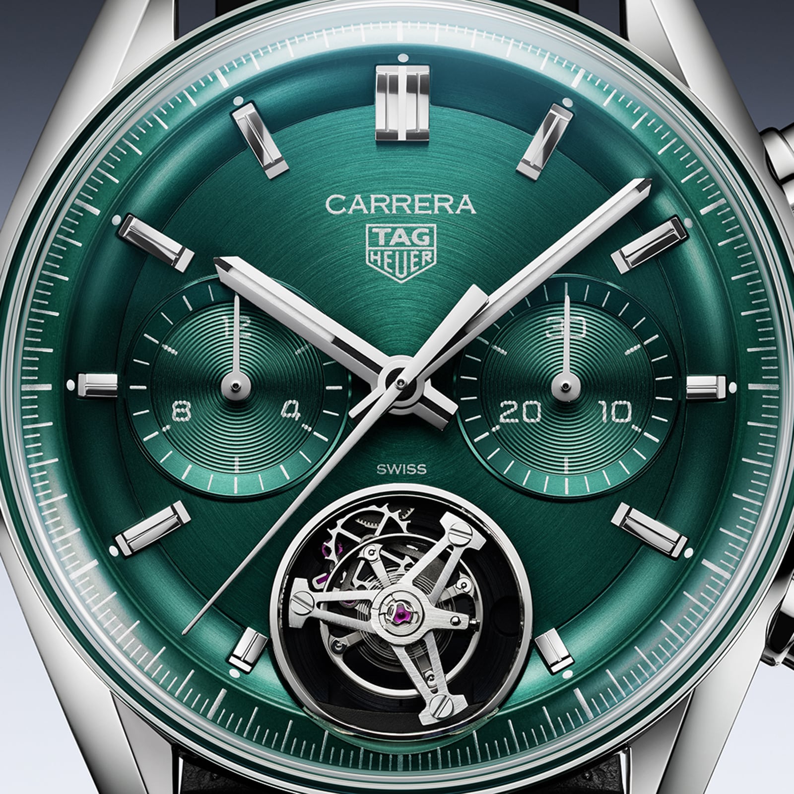 Replica TAG Heuer Carrera Chronograph Tourbillon 42mm Mens details Green CBS5011.FC6566 7 Replica TAG Heuer Carrera Chronograph Tourbillon 42mm Mens details Green CBS5011.FC6566