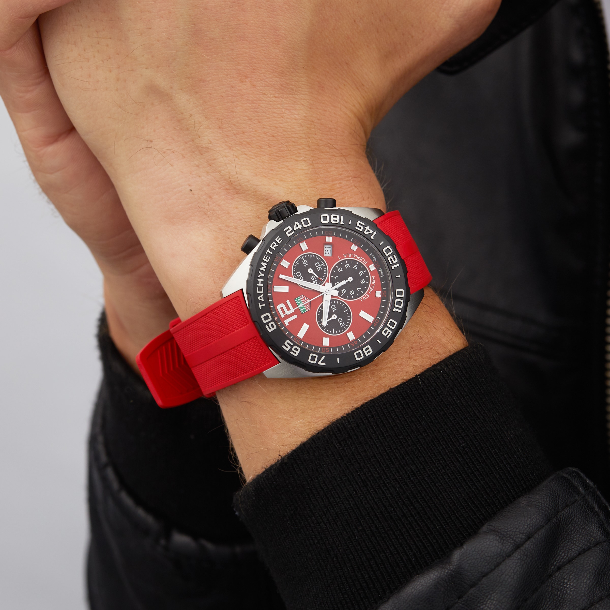 Replica TAG Heuer Formula 1 Chronograph 43mm Mens details Red CAZ101AN.FT8055