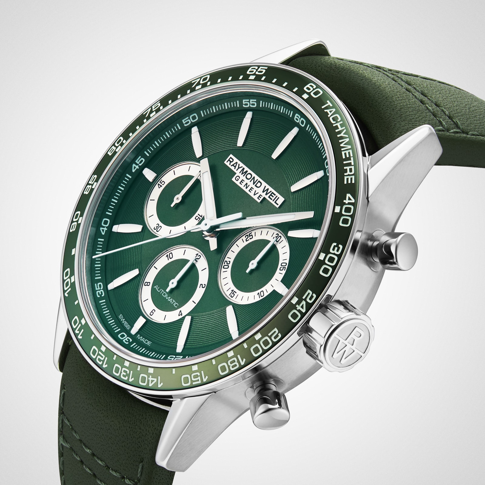 Replica Raymond Weil Freelancer 43.5mm Mens details Green 7741-SC7-52021