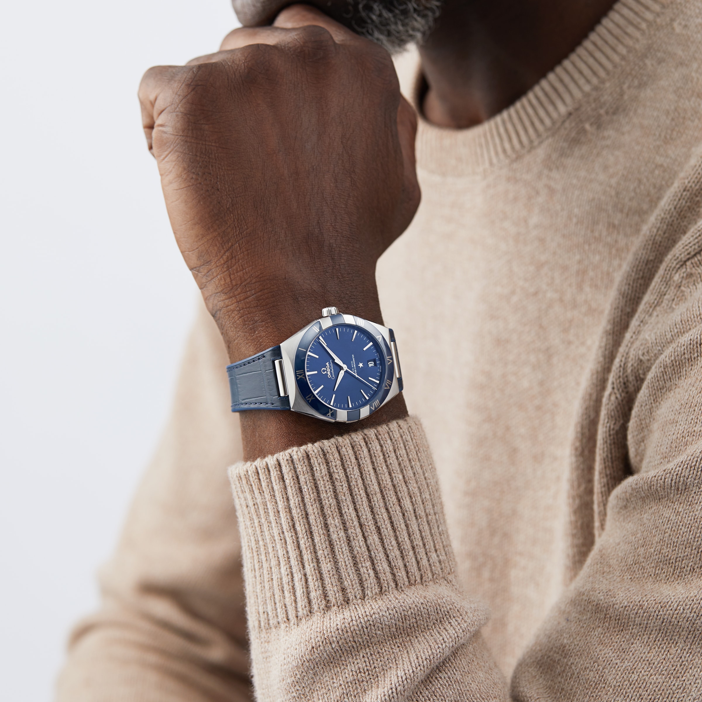 Replica Omega Constellation Co-Axial Master Chronometer 41mm Mens details Blue O13133412103001