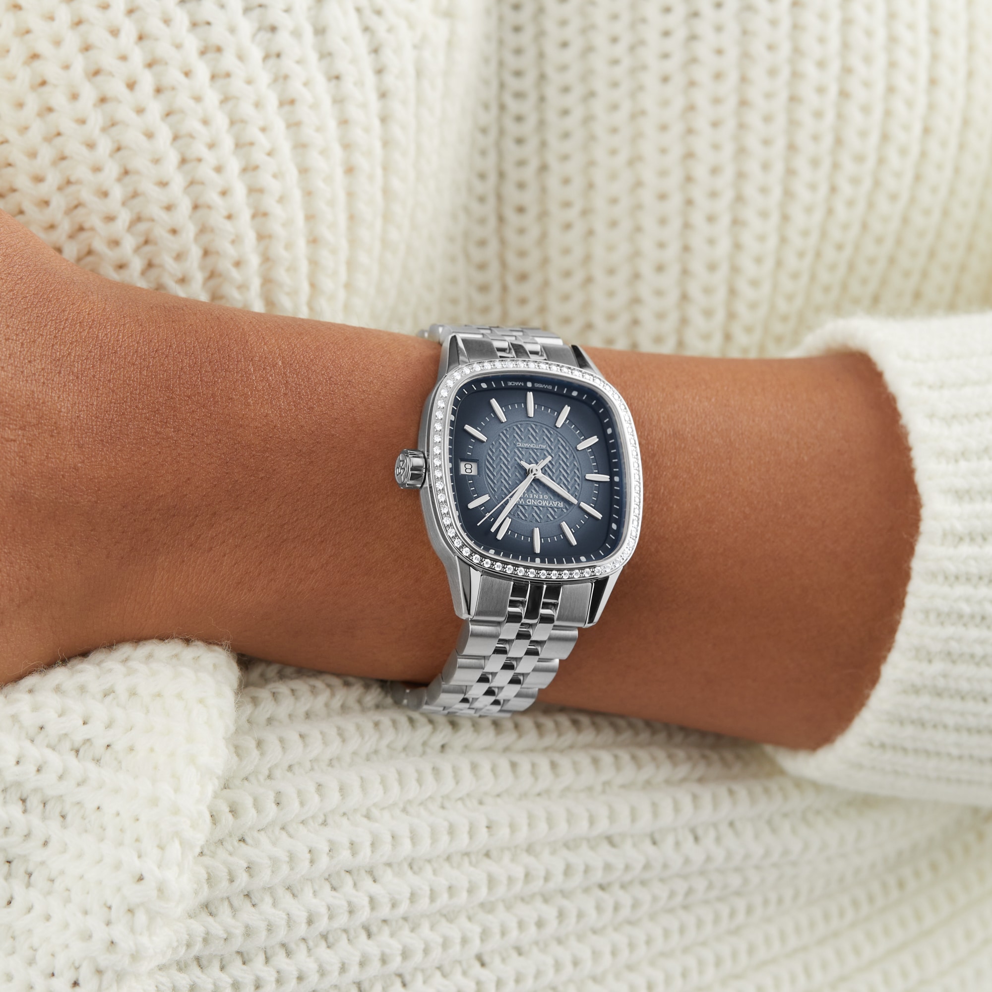 Replica Raymond Weil Freelancer Automatic 34.5mm x 34.5mm Ladies details Lab Grown Diamonds Blue 2490-STS-50051 8 Replica Raymond Weil Freelancer Automatic 34.5mm x 34.5mm Ladies details Lab Grown Diamonds Blue 2490-STS-50051