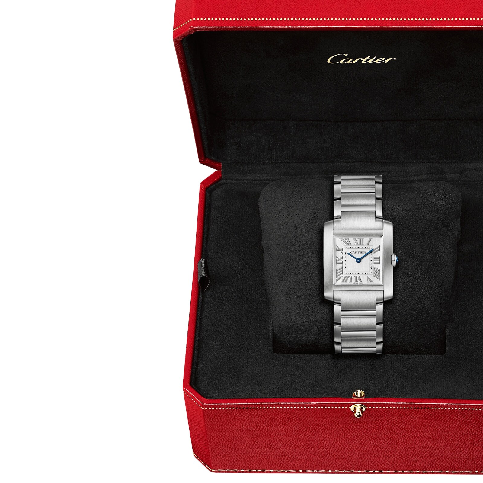 Replica Cartier Tank Francaise details Medium Model Quartz Movement Steel WSTA0074