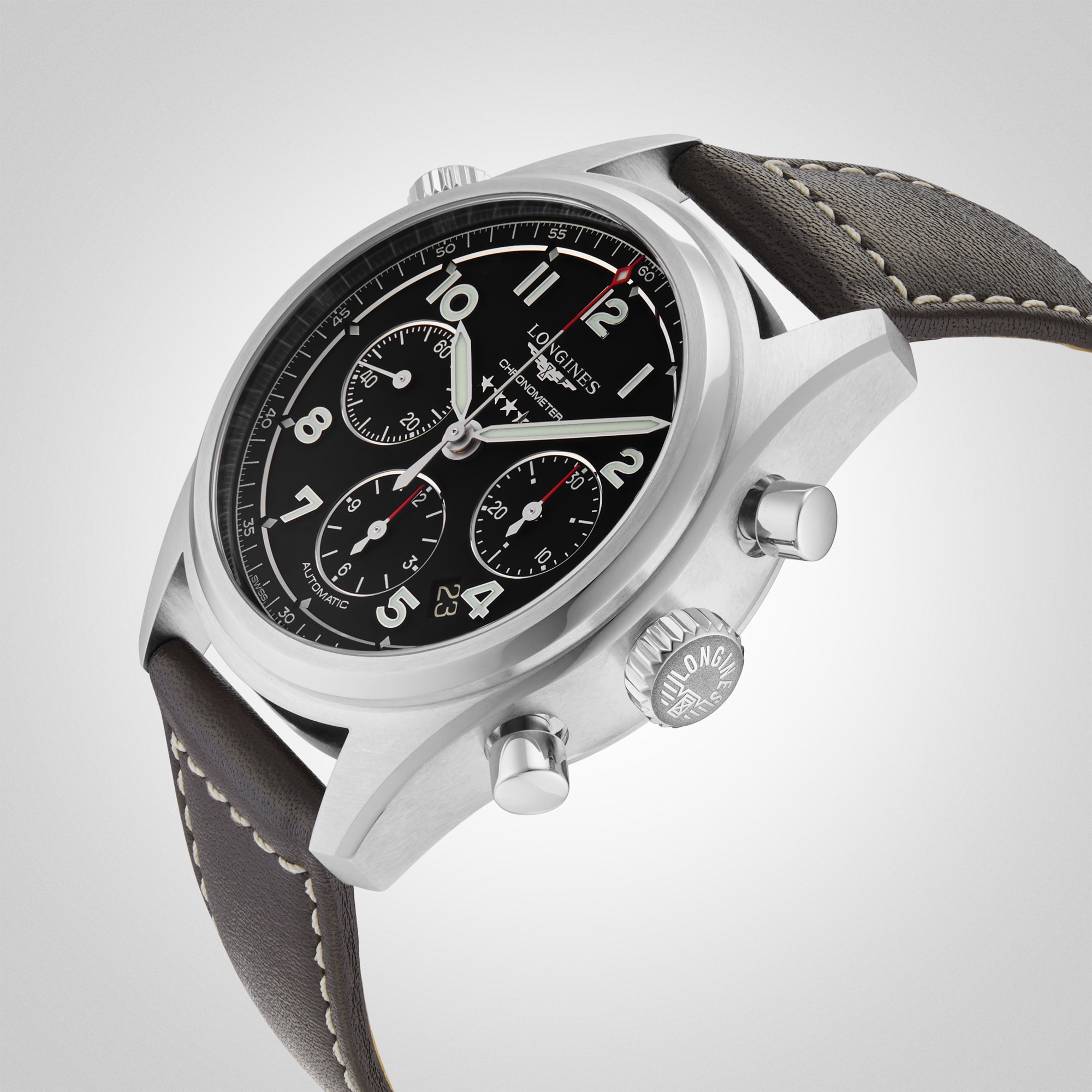 Replica Longines Spirit 42mm Mens details L38204530