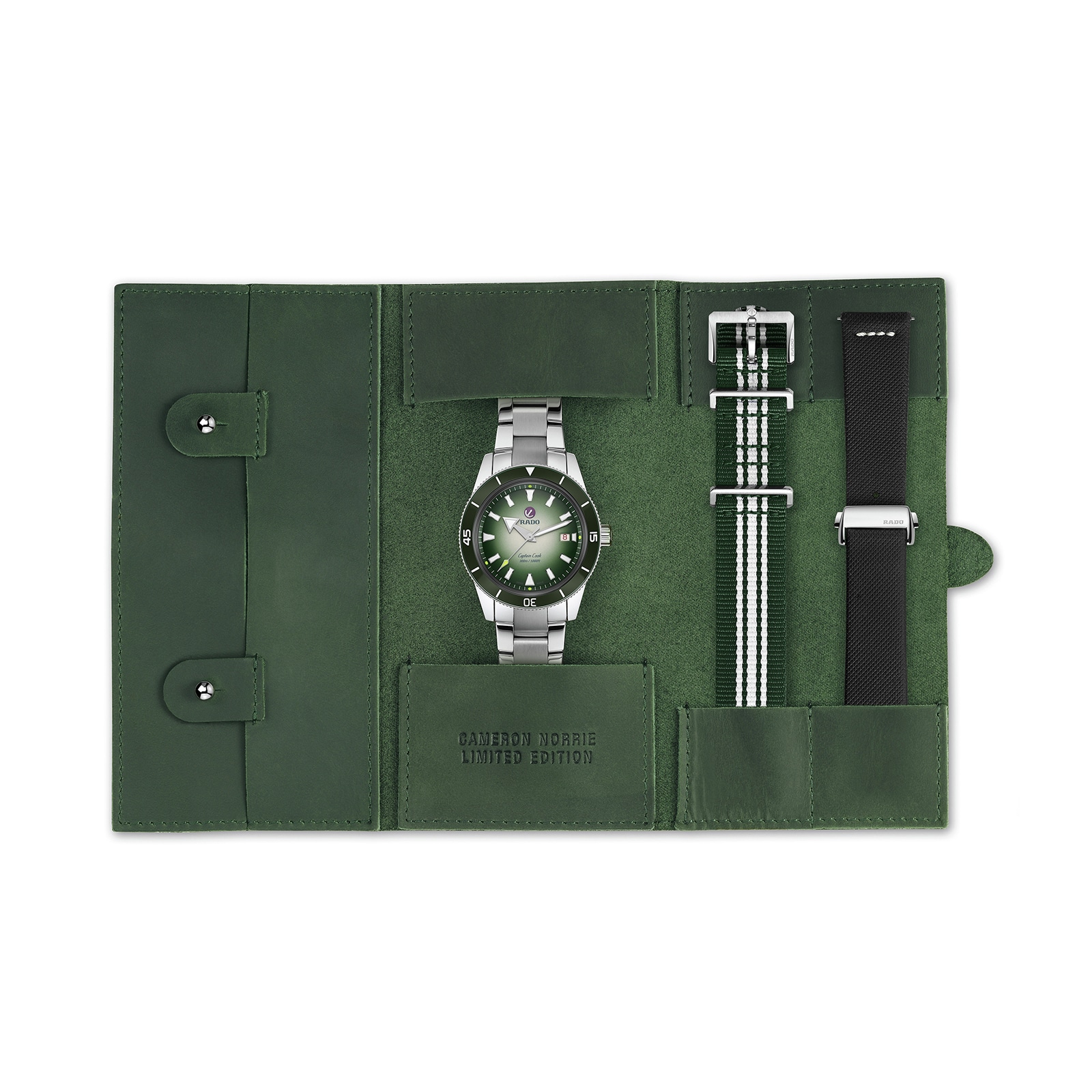 Replica Rado Captain Cook X Cameron Norrie Limited Edition 42mm Mens details 3 Strap Set R32149318 8 Replica Rado Captain Cook X Cameron Norrie Limited Edition 42mm Mens details 3 Strap Set R32149318