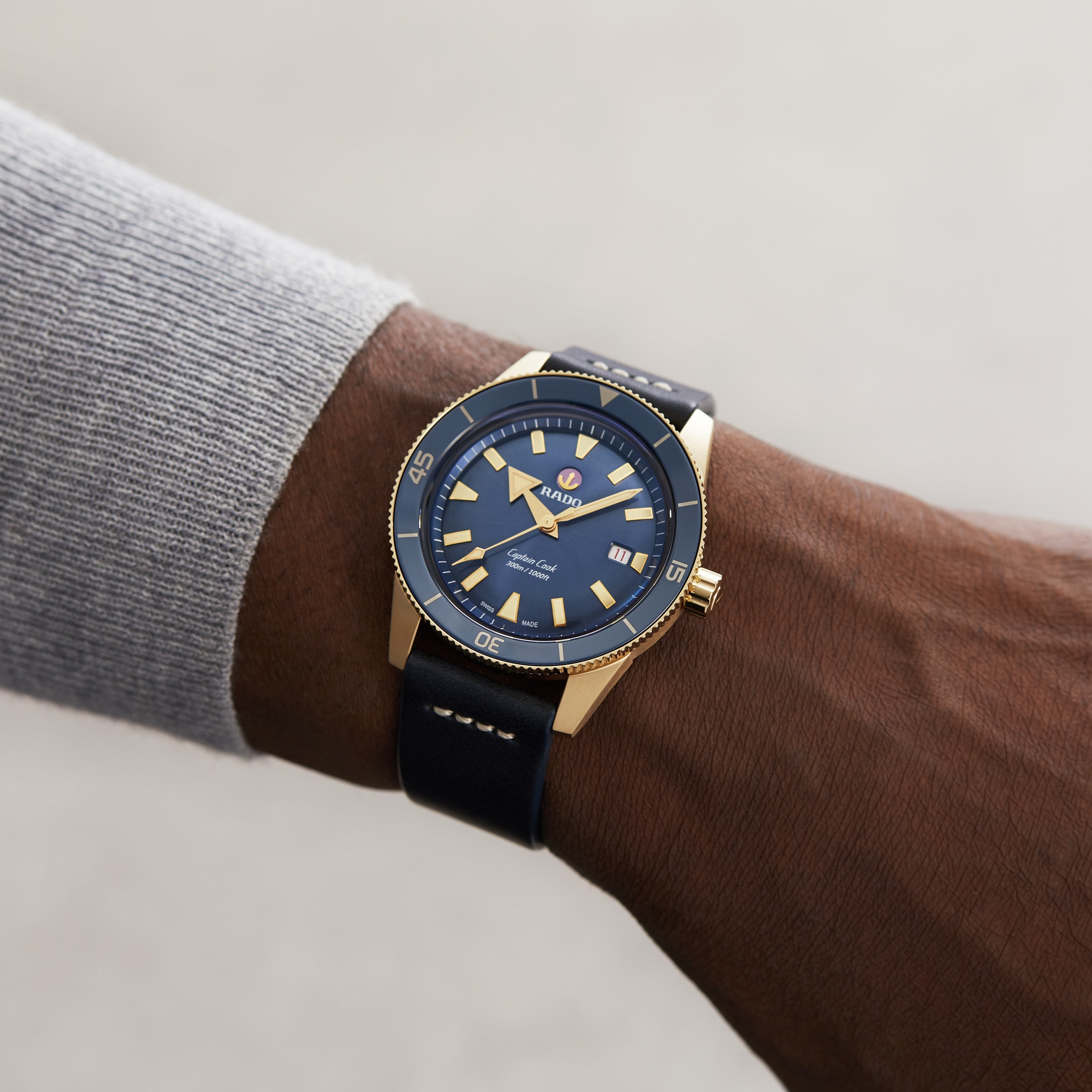 Replica Rado Captain Cook Automatic Bronze Mens details R32504205