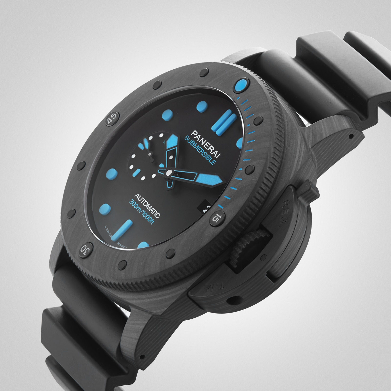 Replica Panerai Submersible Carbotech 47mm Mens details PAM02616