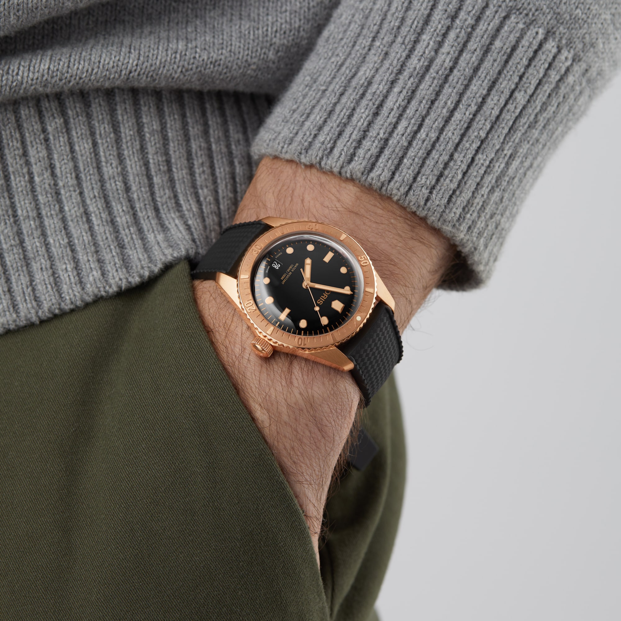 Replica Oris Divers Sixty Five Date Cotton Candy Sepia 38mm Mens details Rubber 01 733 7771 3154-07 4 19 18BR