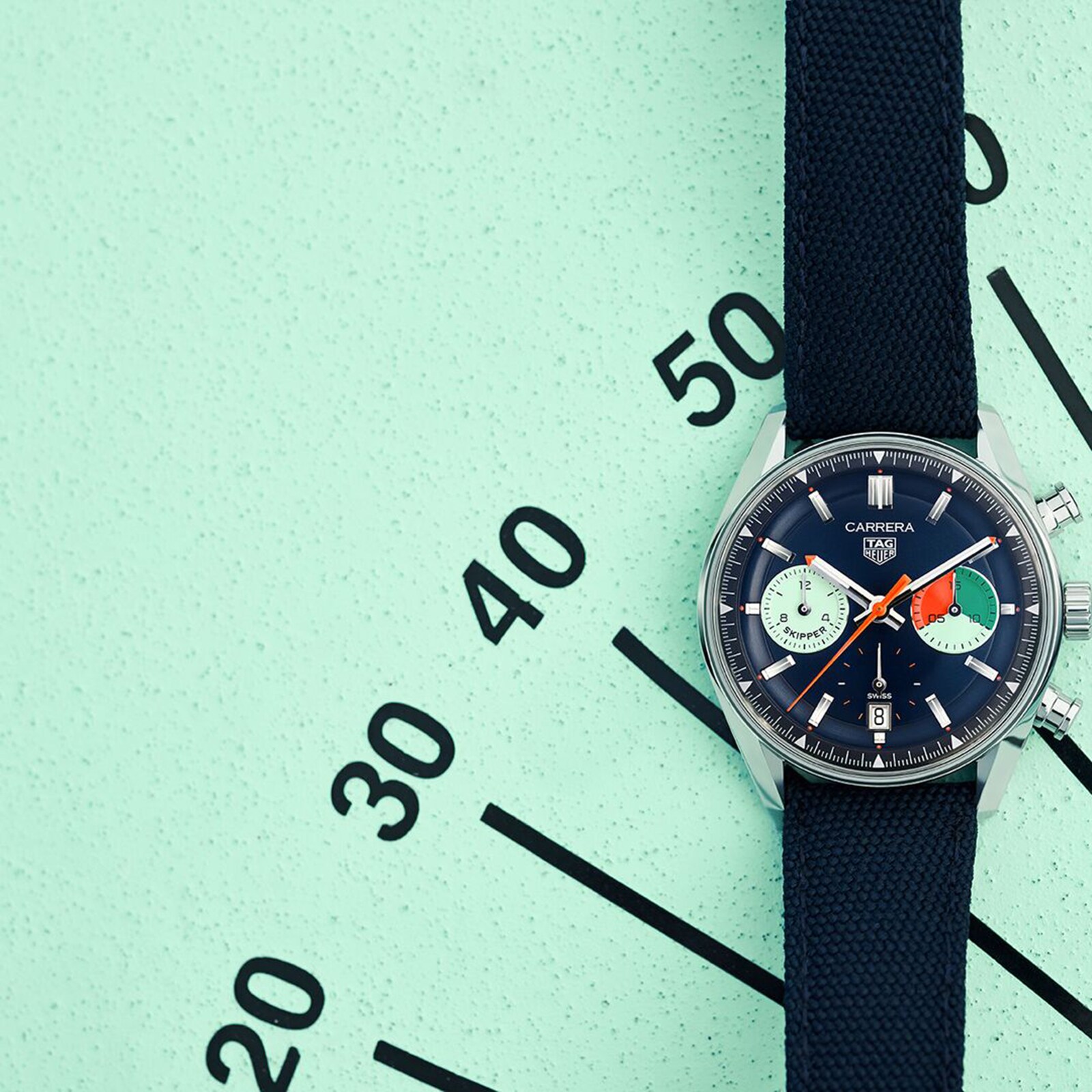 Replica TAG Heuer Carrera Chronograph Skipper 39mm Mens details Blue CBS2213.FN6002 8 Replica TAG Heuer Carrera Chronograph Skipper 39mm Mens details Blue CBS2213.FN6002