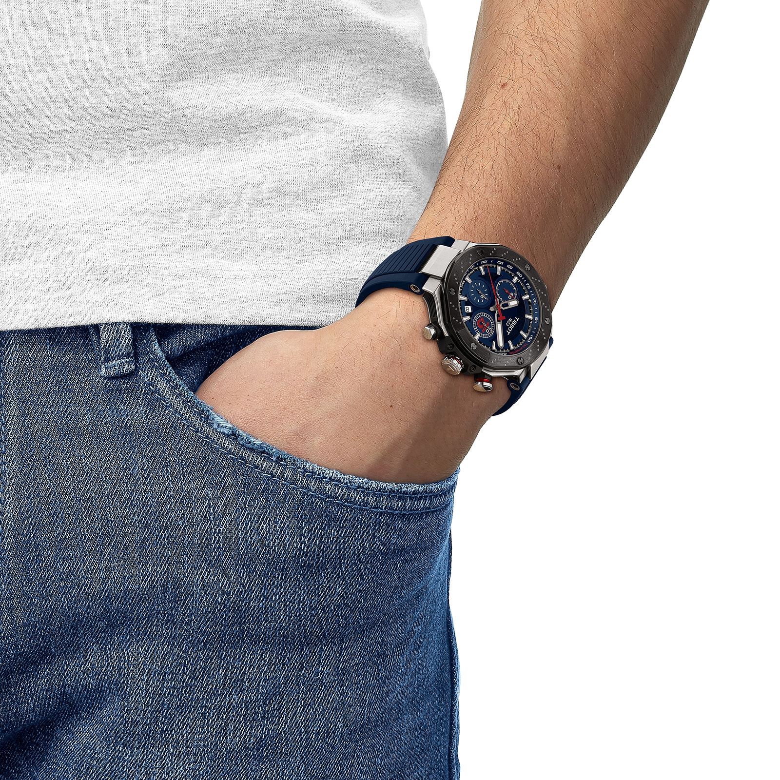 Replica Tissot T-Race MotoGP Automatic Chronograph 2024 Limited Edition 45mm Mens details Blue T1414272704100 8 Replica Tissot T-Race MotoGP Automatic Chronograph 2024 Limited Edition 45mm Mens details Blue T1414272704100