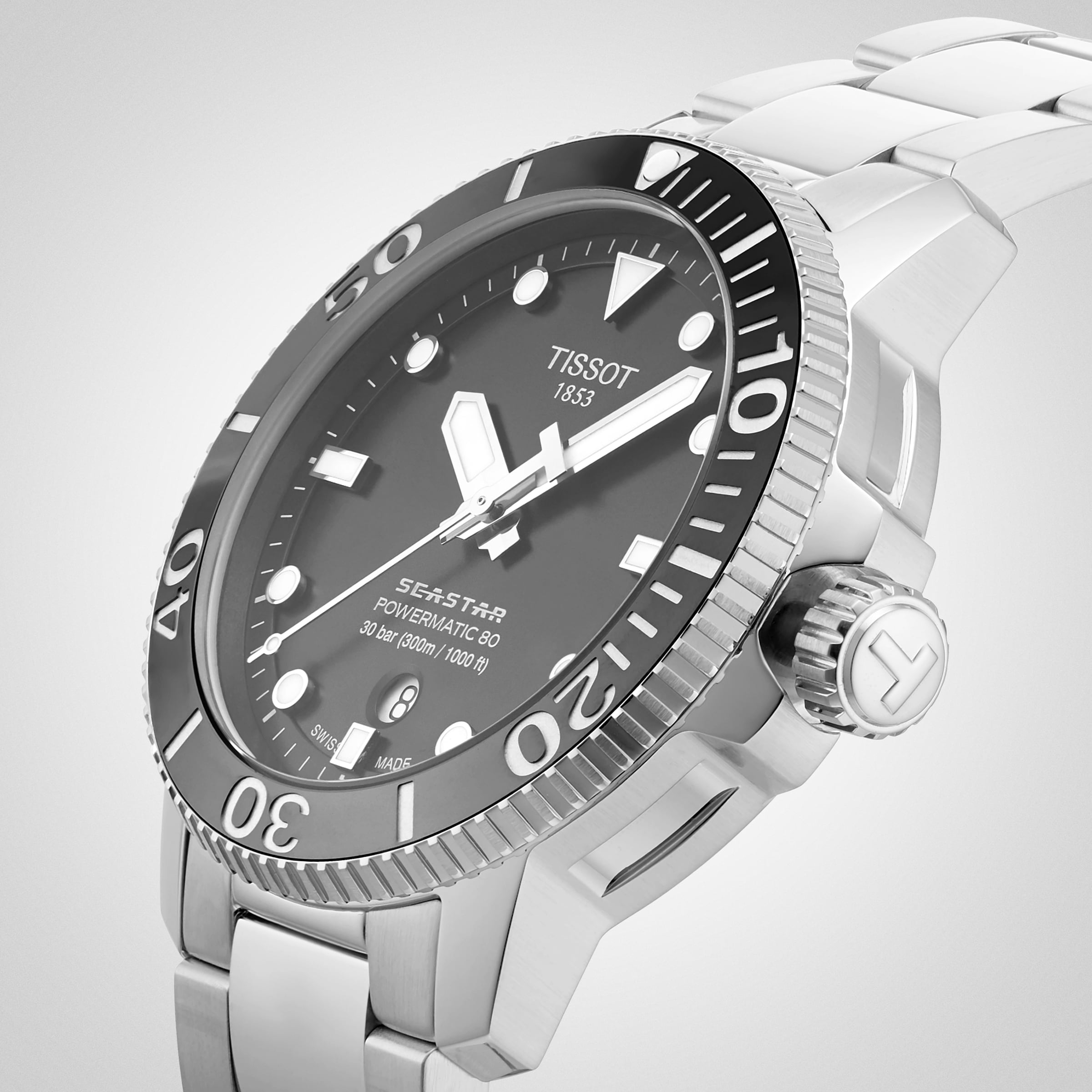 Replica Tissot T-Sport Seastar1000 Powermatic 80 Mens details 43mm T1204071108101