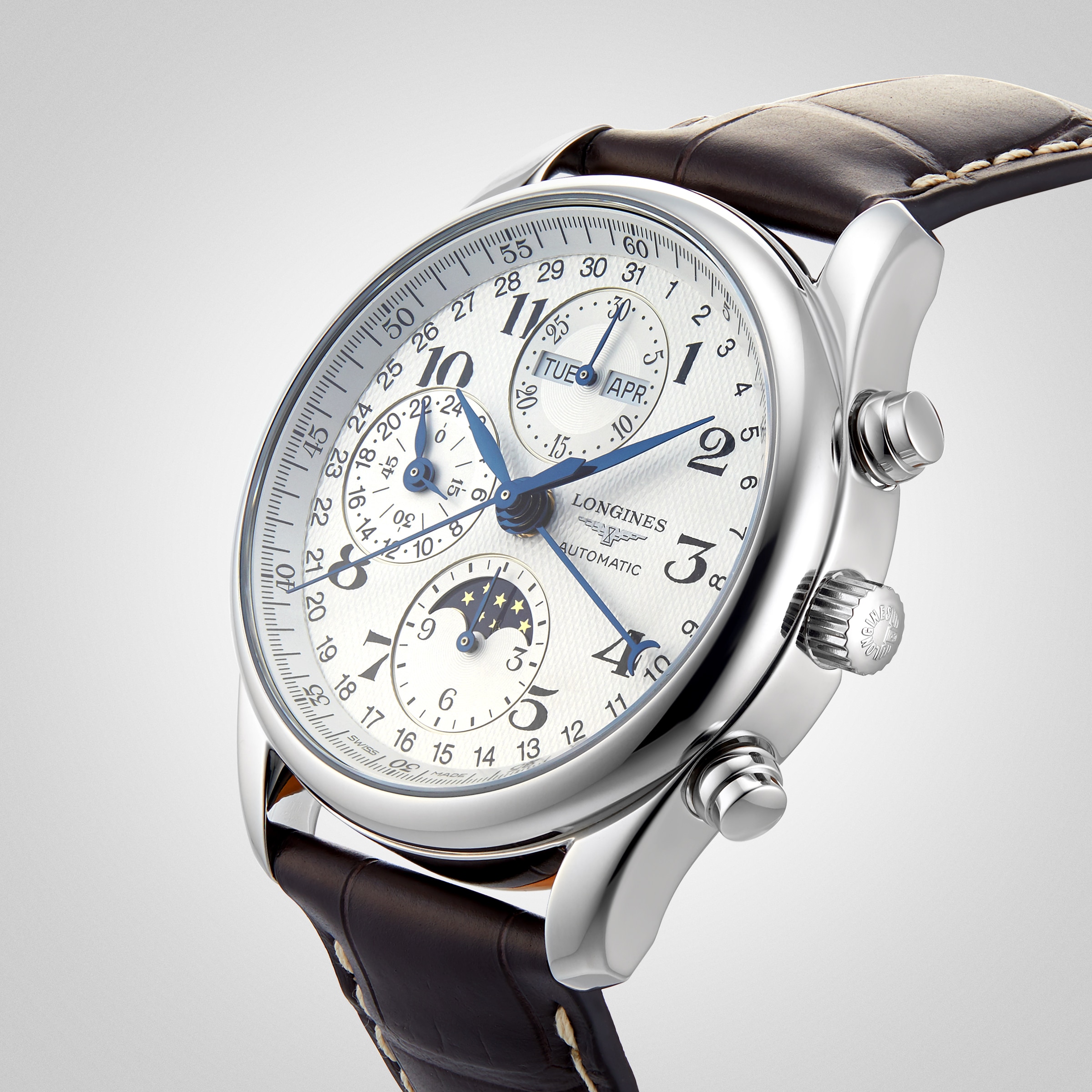 Replica Longines Master Collection 40mm Chronograph With Moon Phase Mens details L26734783 8 Replica Longines Master Collection 40mm Chronograph With Moon Phase Mens details L26734783