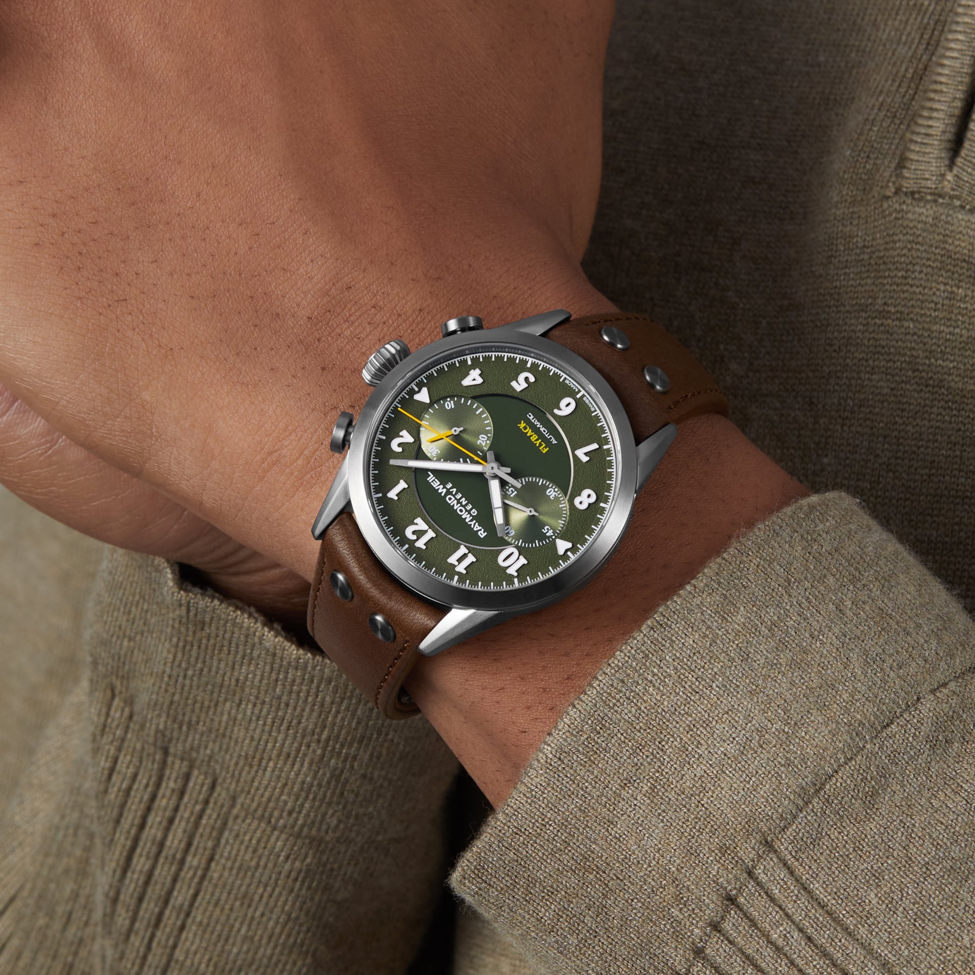 Replica Raymond Weil Freelancer Men's Pilot Flyback Chronograph 42mm 7783-TIC-05520 8 Replica Raymond Weil Freelancer Men's Pilot Flyback Chronograph 42mm 7783-TIC-05520