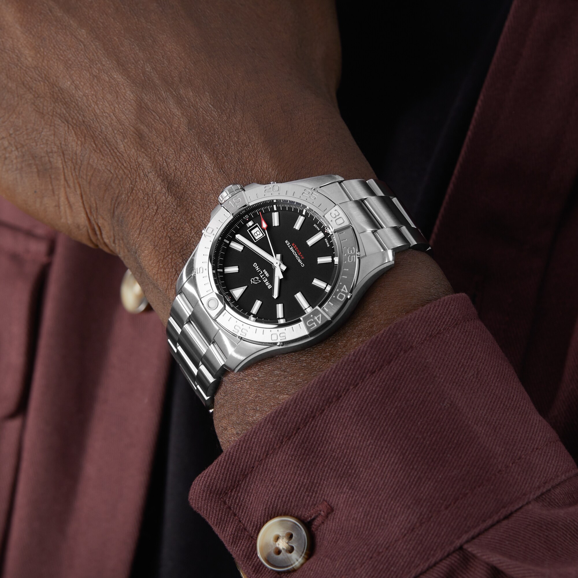 Replica Breitling Avenger Automatic 42mm Mens details Black Stainless Steel A17328101B1A1 9 Replica Breitling Avenger Automatic 42mm Mens details Black Stainless Steel A17328101B1A1