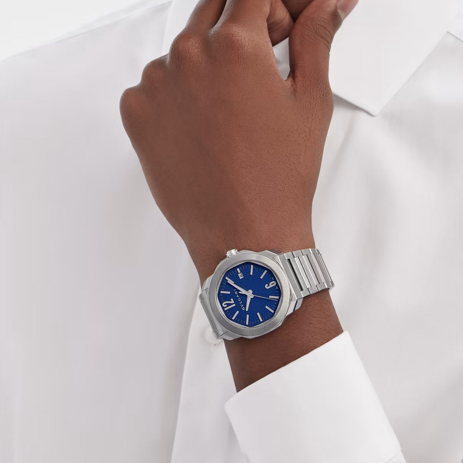 Replica Bvlgari Octo Roma 41mm Mens details Blue 103739 9 Replica Bvlgari Octo Roma 41mm Mens details Blue 103739