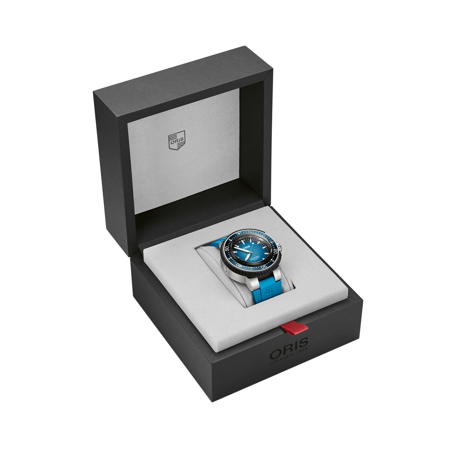 Replica Oris Aquis Pro 4000m 49.5mm Mens details Blue 01 400 7777 7155-SET