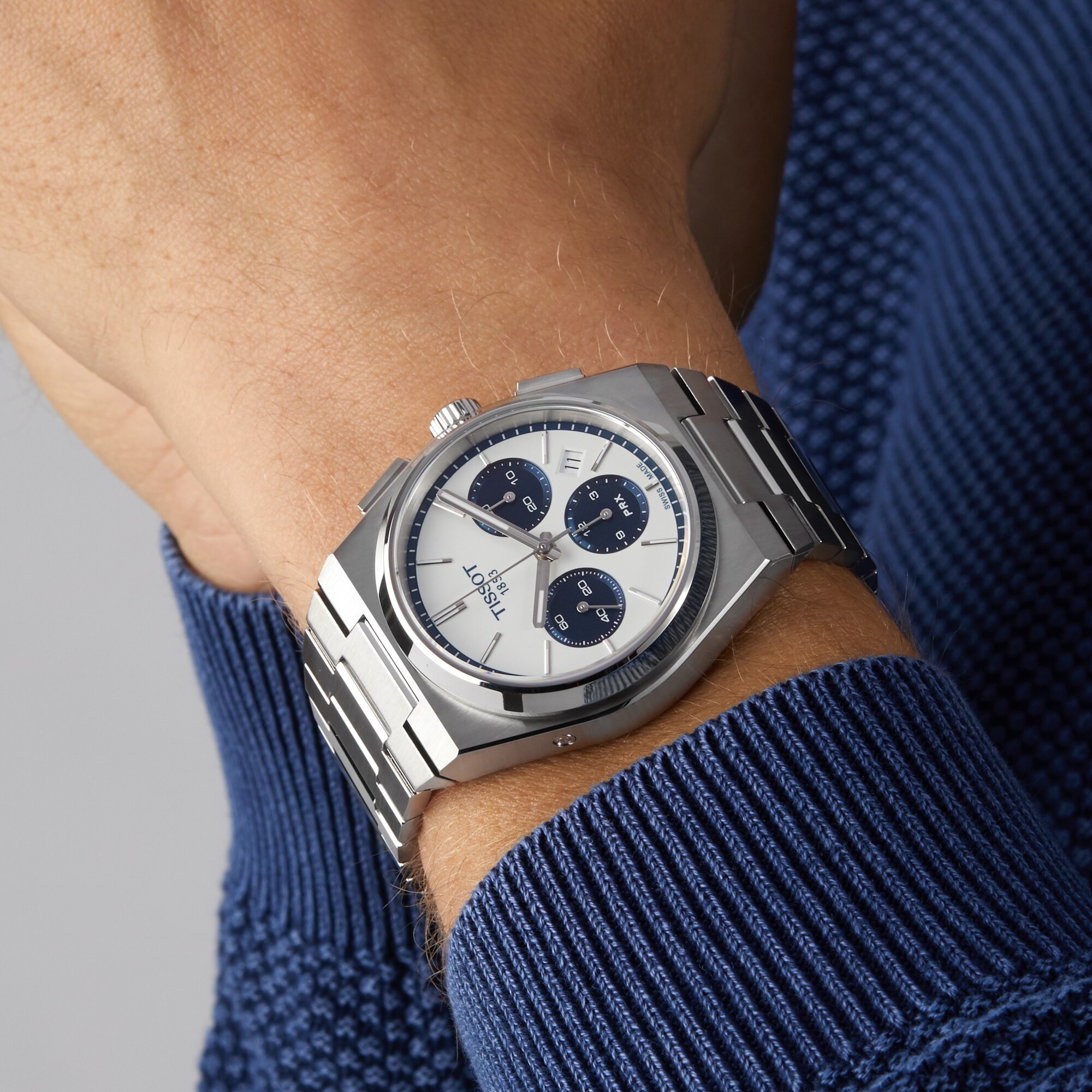 Replica Tissot PRX Automatic Chronograph 42mm Mens details White T1374271101101 9 Replica Tissot PRX Automatic Chronograph 42mm Mens details White T1374271101101