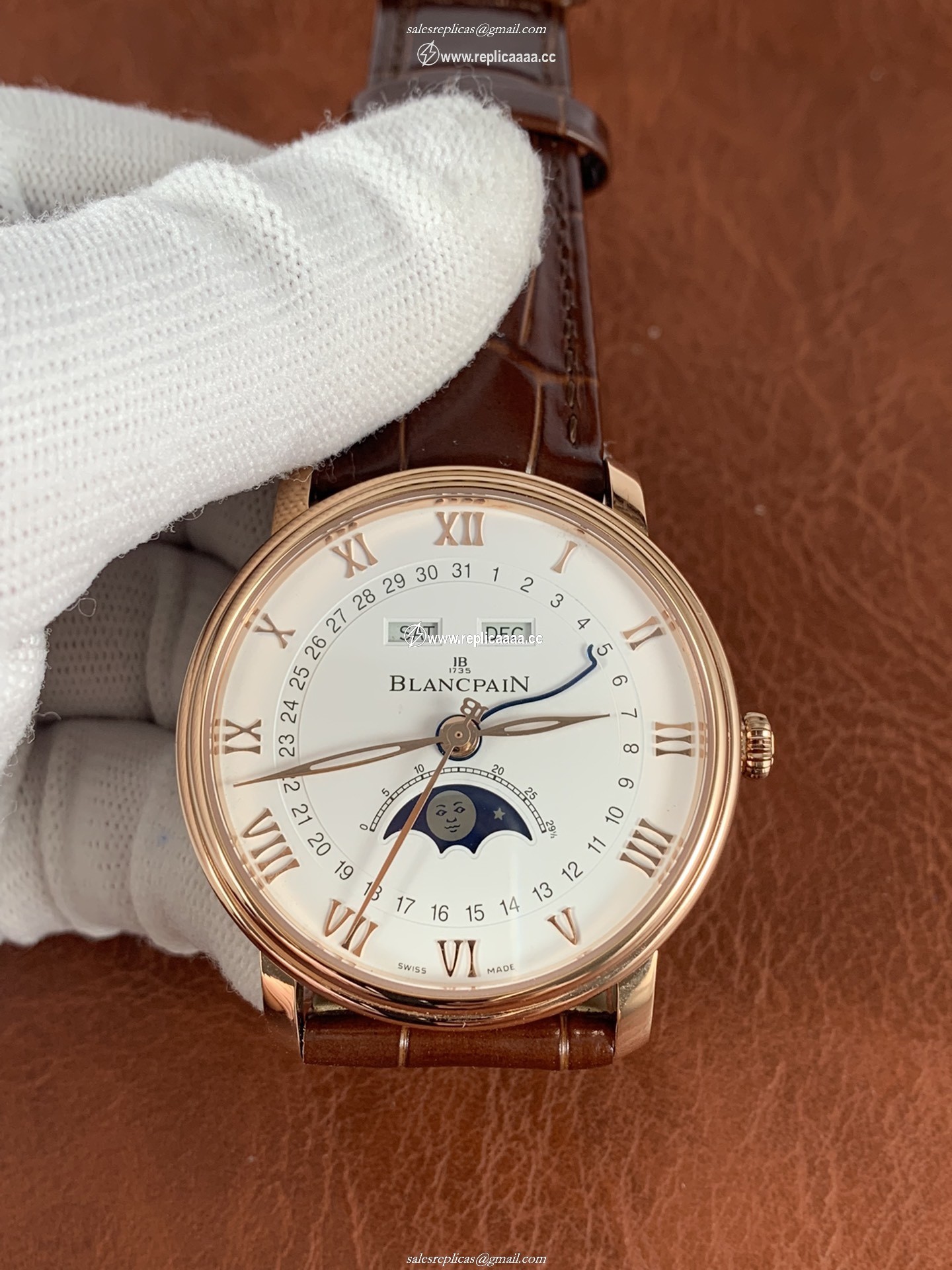 Blancpain Men Villeret Quantime Complet Demi-Savonette 6664-3642-55B
